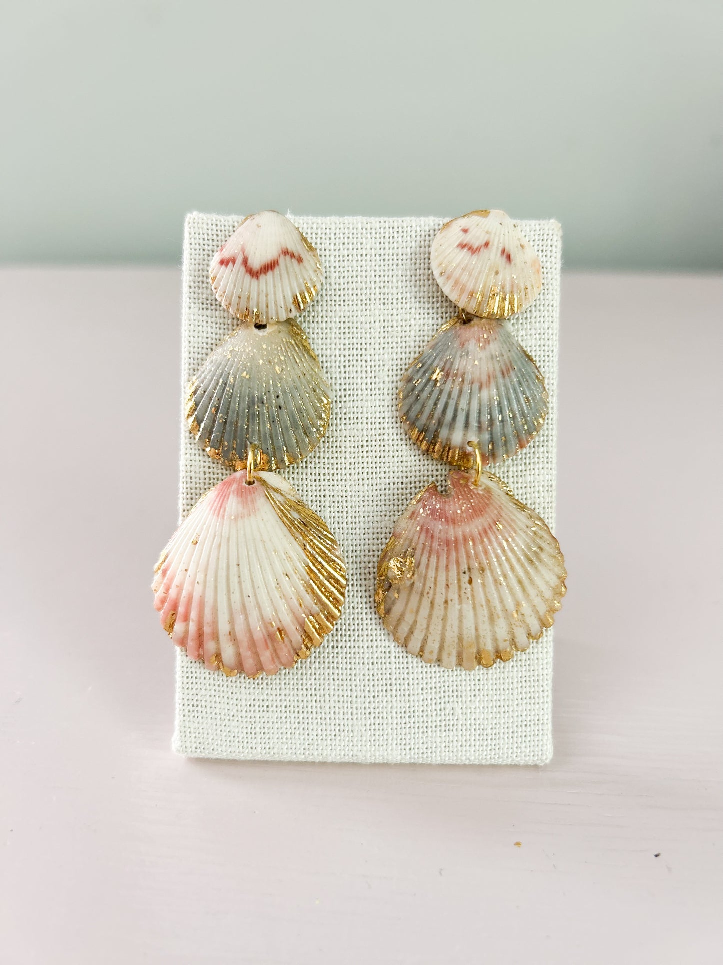 Pink and Grey Medium Gorgeous Earrings