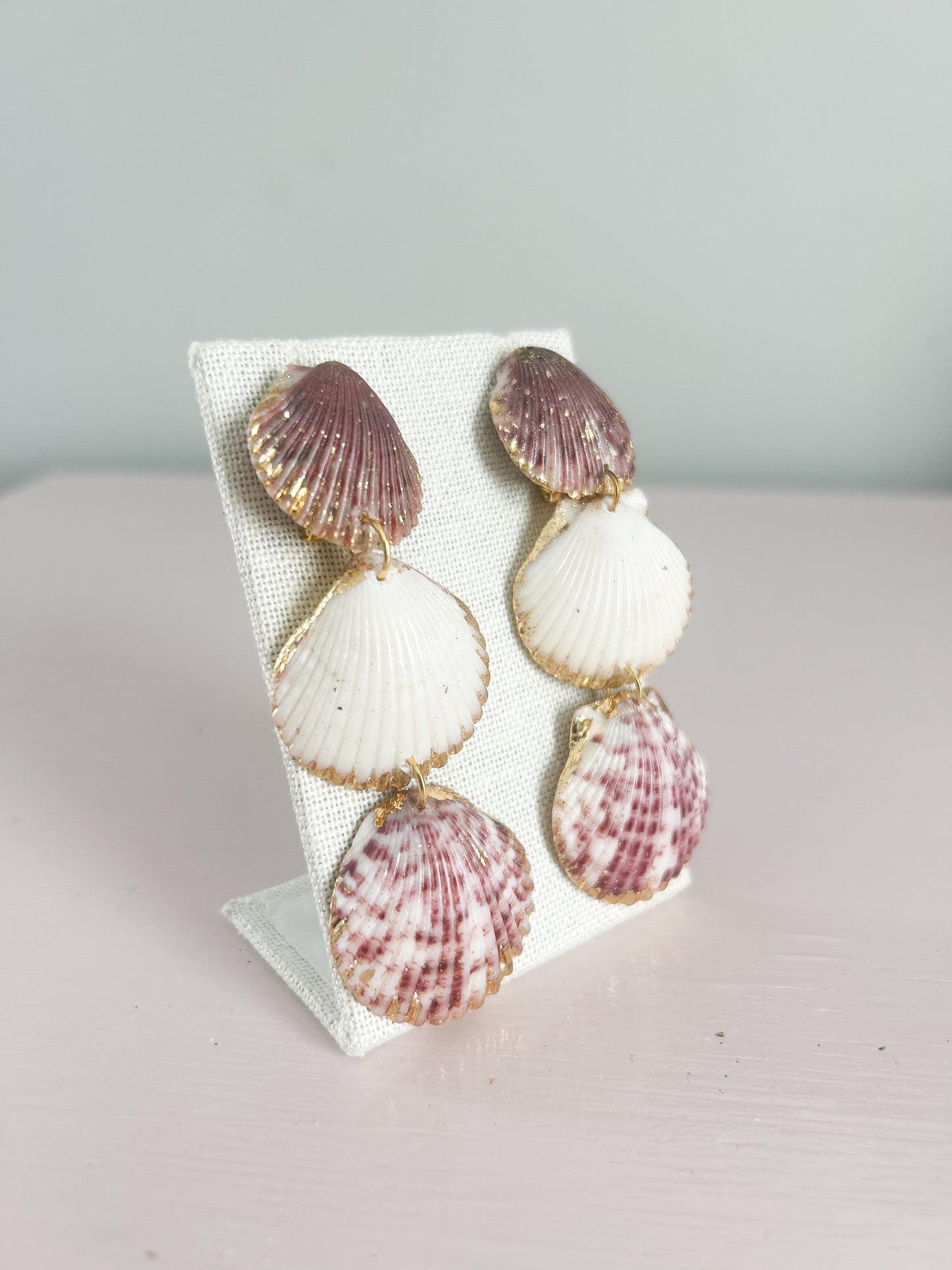 Red and Purple Large Gorgeous Earrings