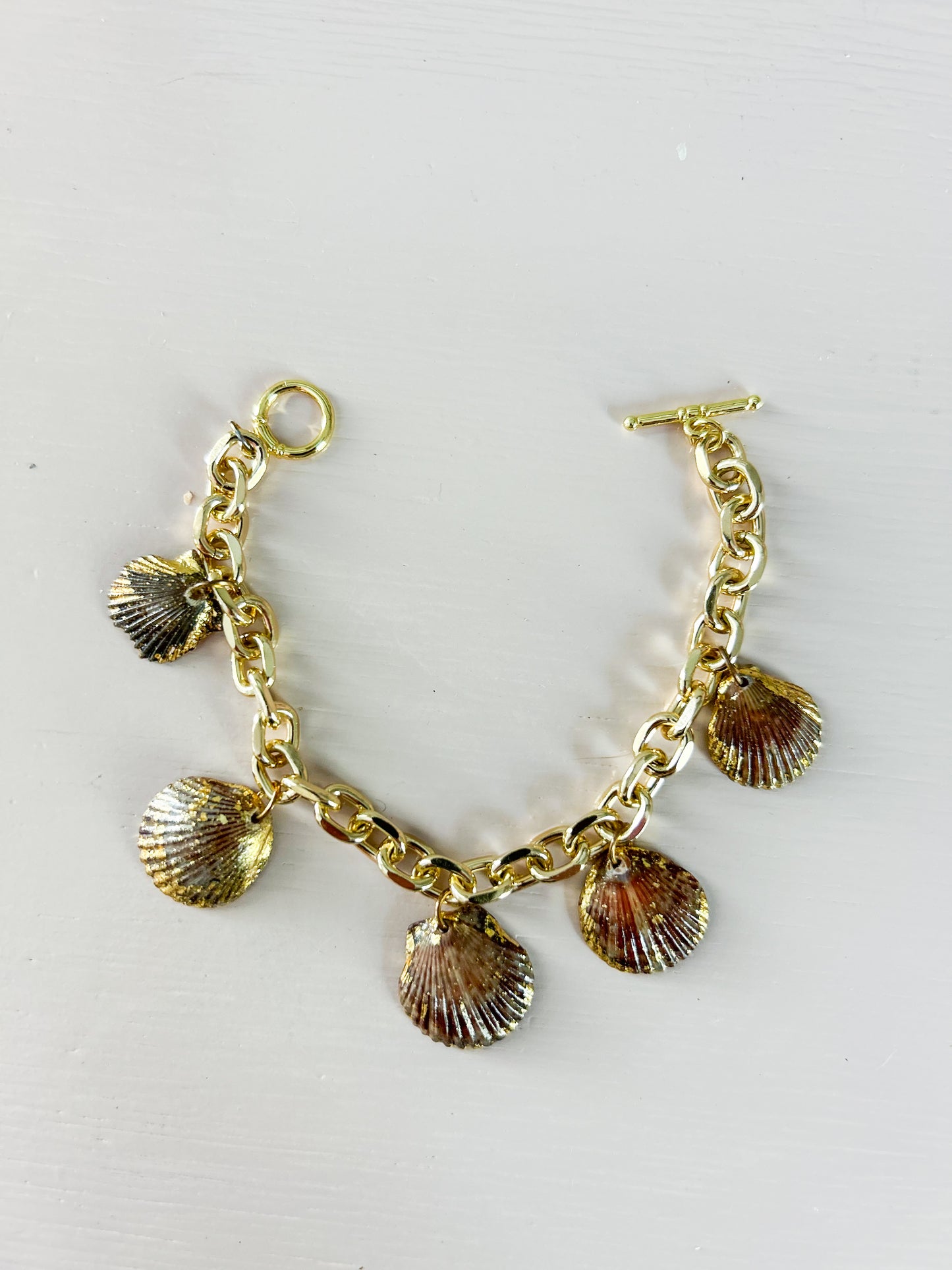 Multi Shell Charm Bracelet