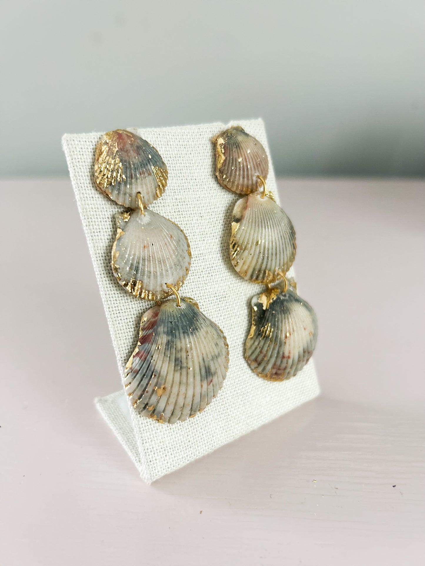 Grey and Cream Gorgeous Earrings