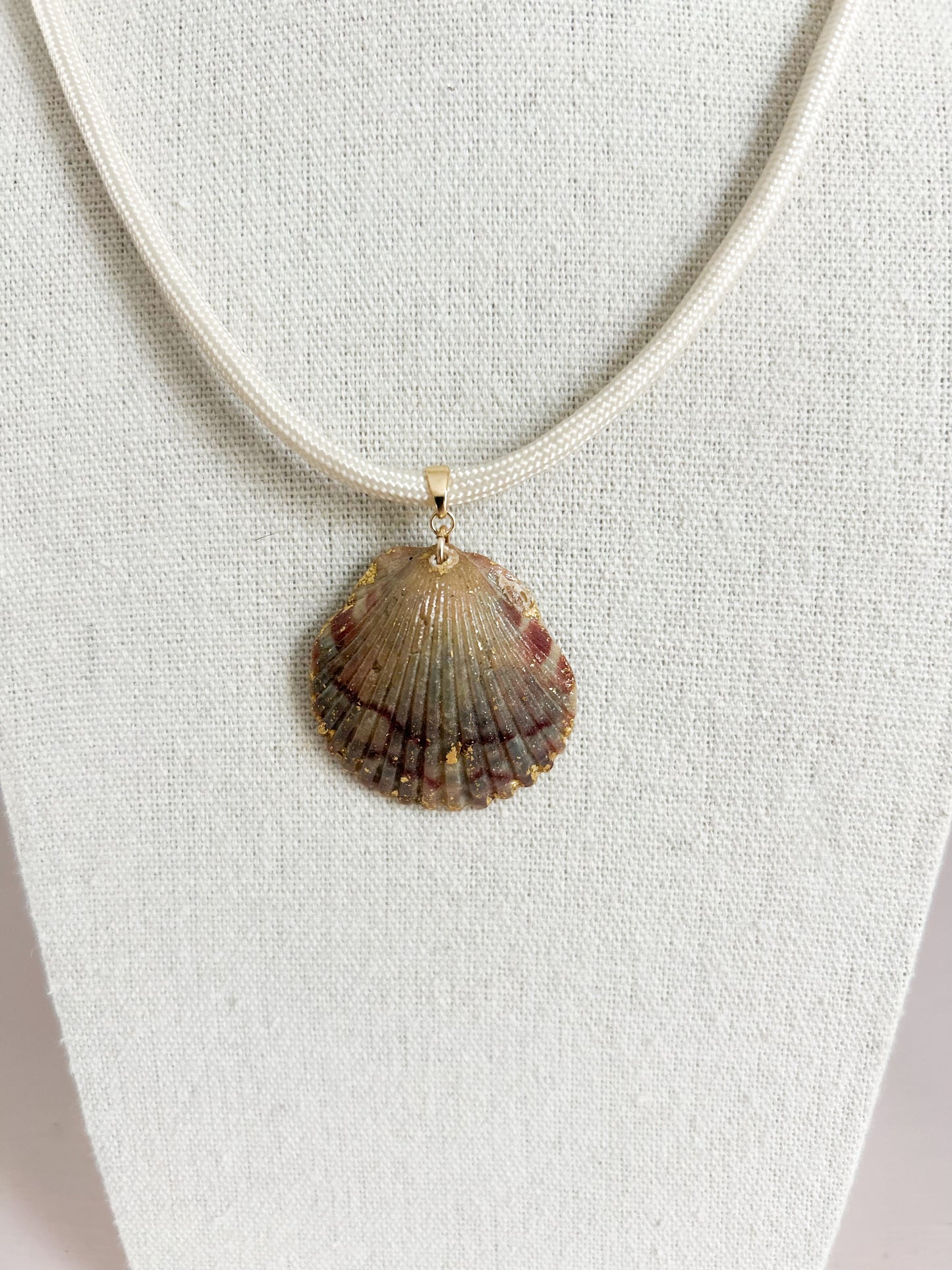 Marbleized Cream Fate of Ophelia Necklace