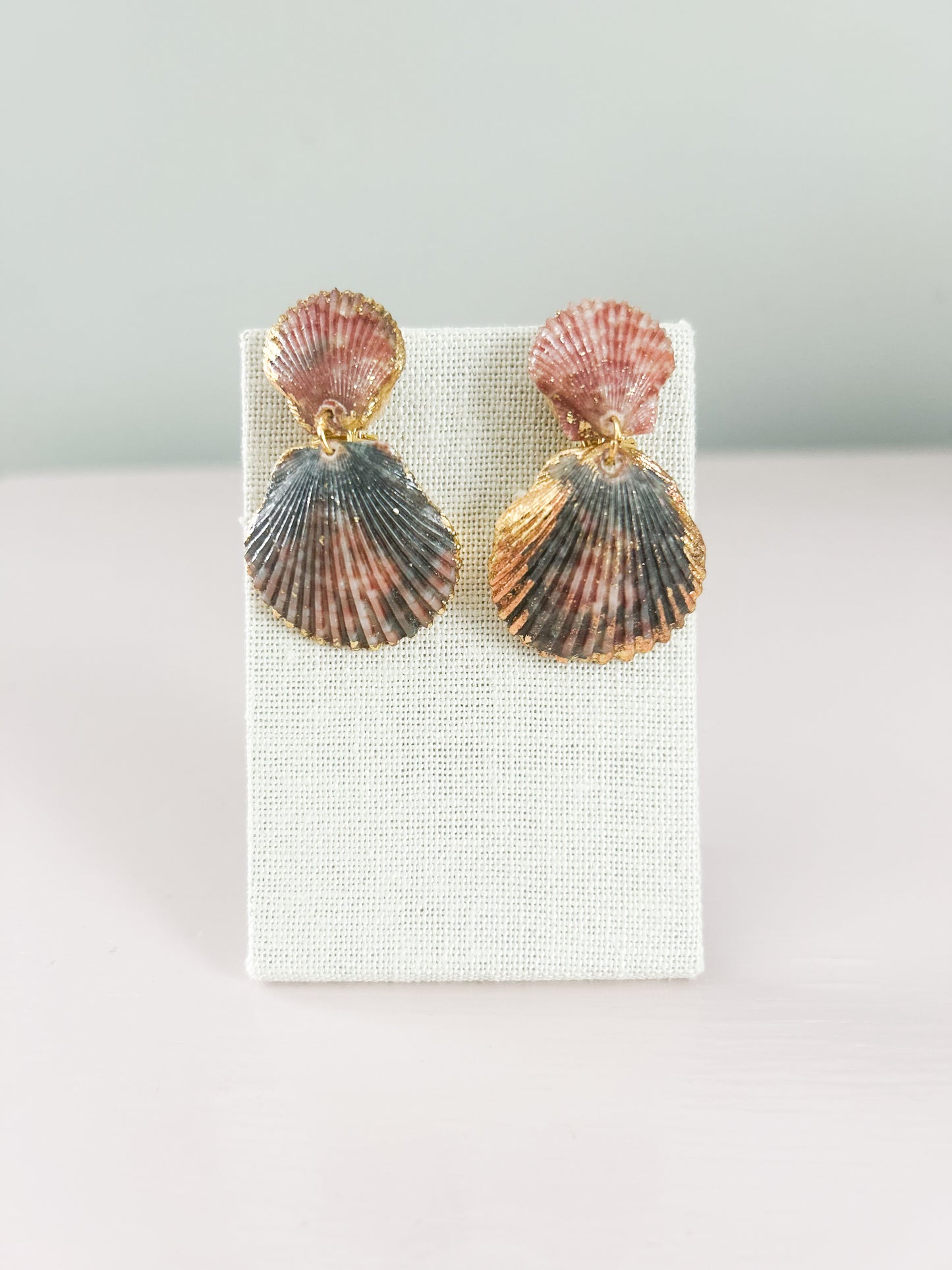 Red and Black Invisible String Earrings