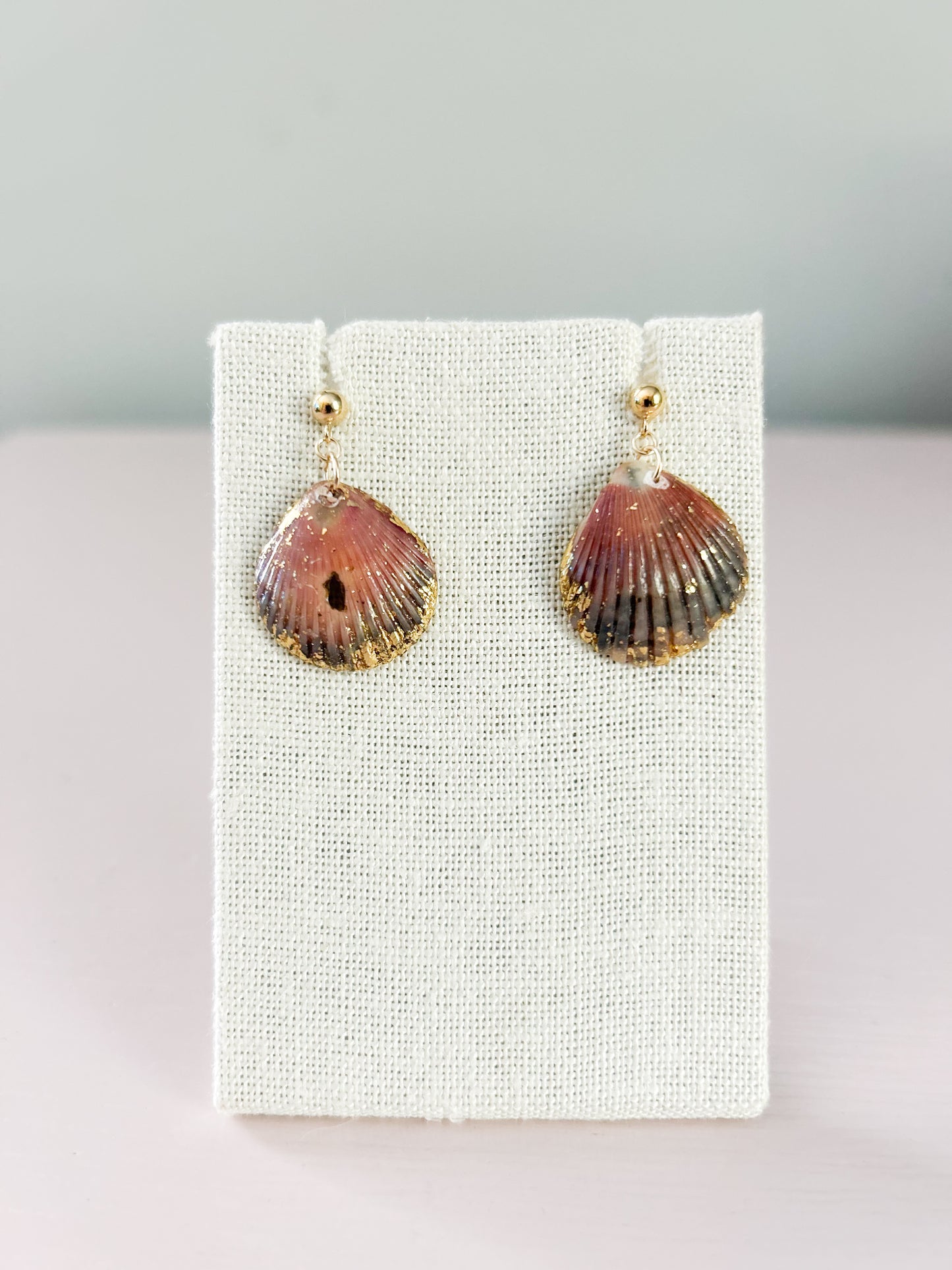 Pink and Blue Miss Americana Ball Stud Earrings