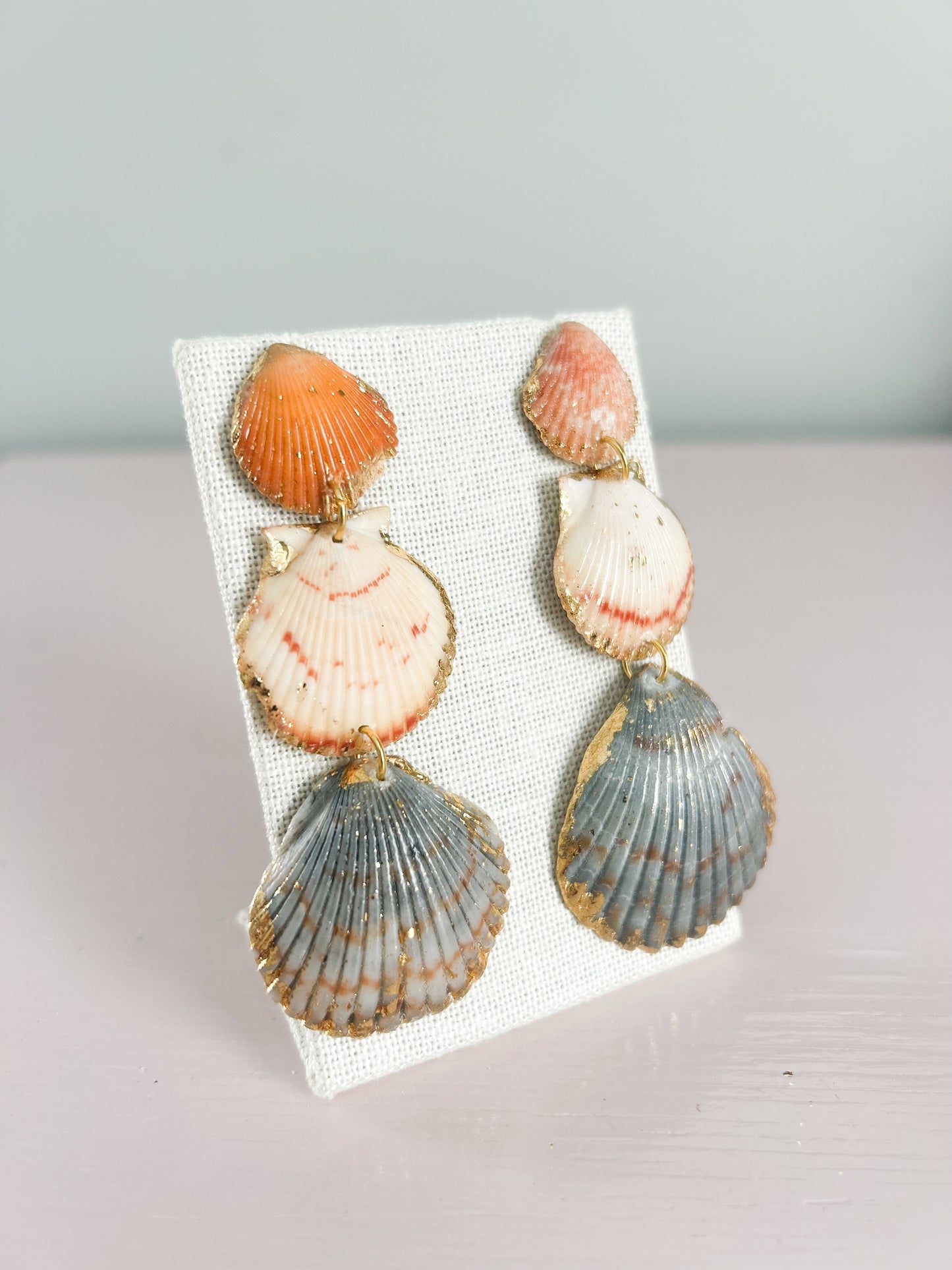 Orange and Blue Gorgeous Earrings