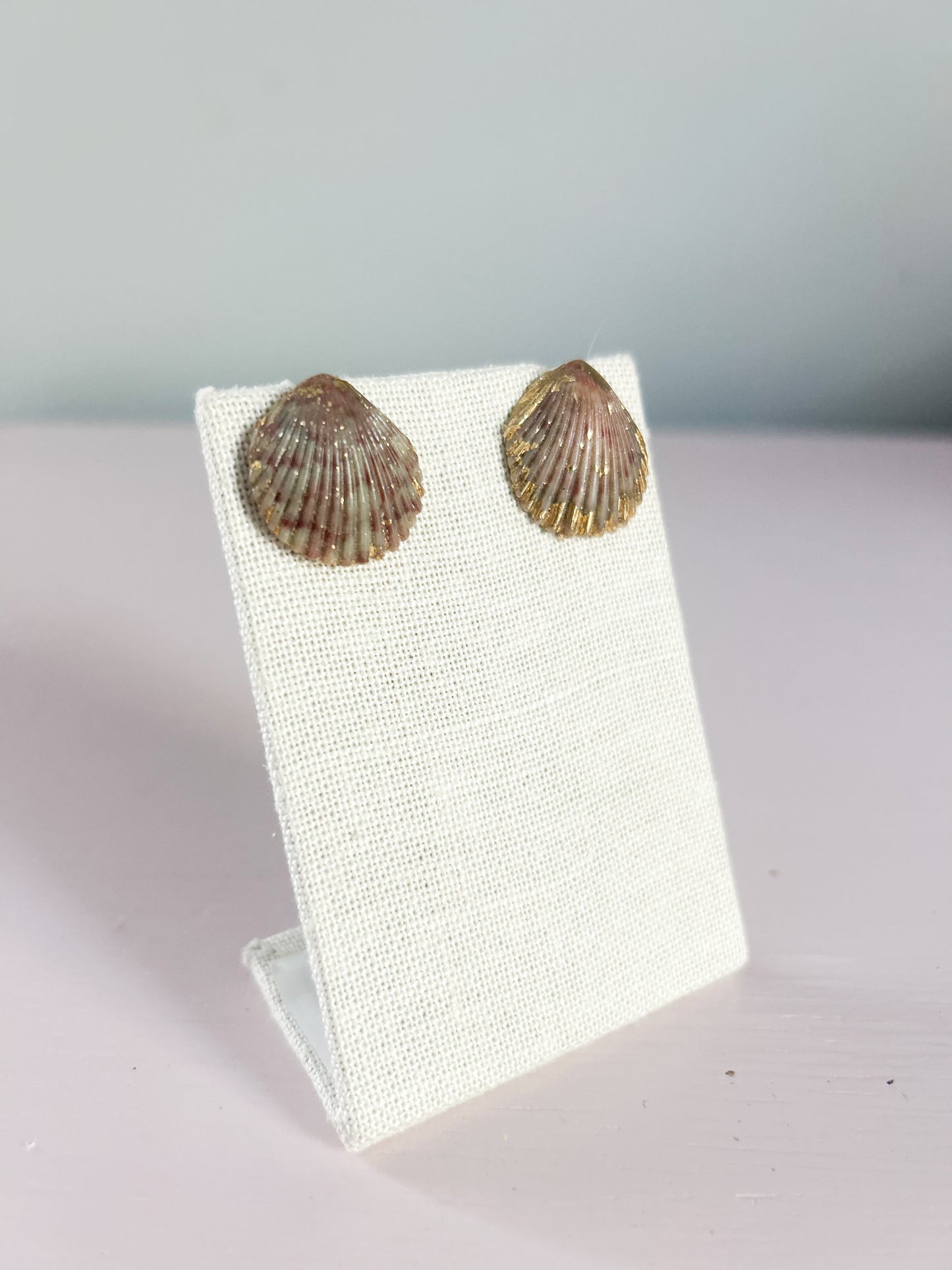 Grey Tiger Striped Miss Americana Studs