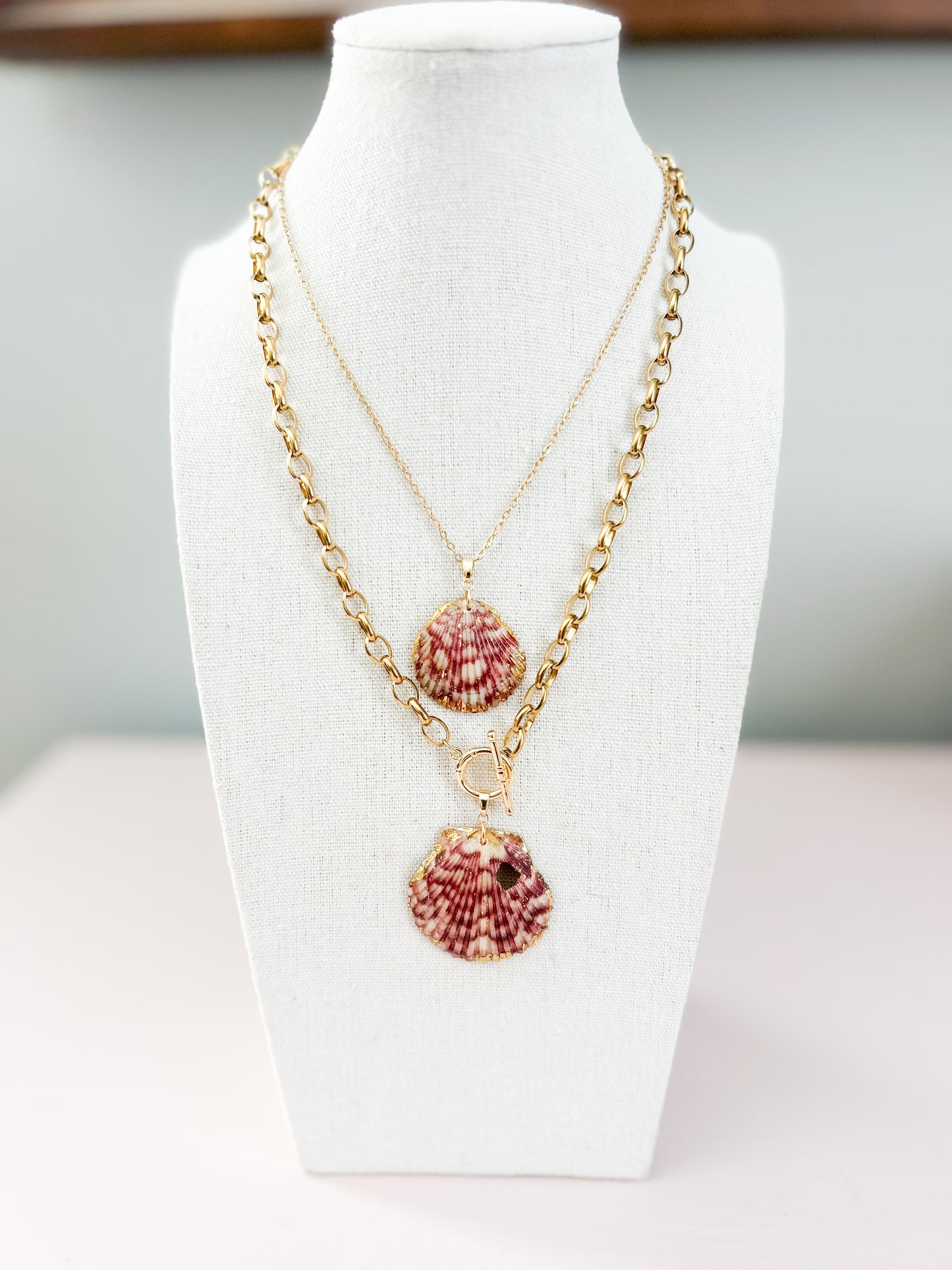 Maroon and Cream Best Day Necklaces