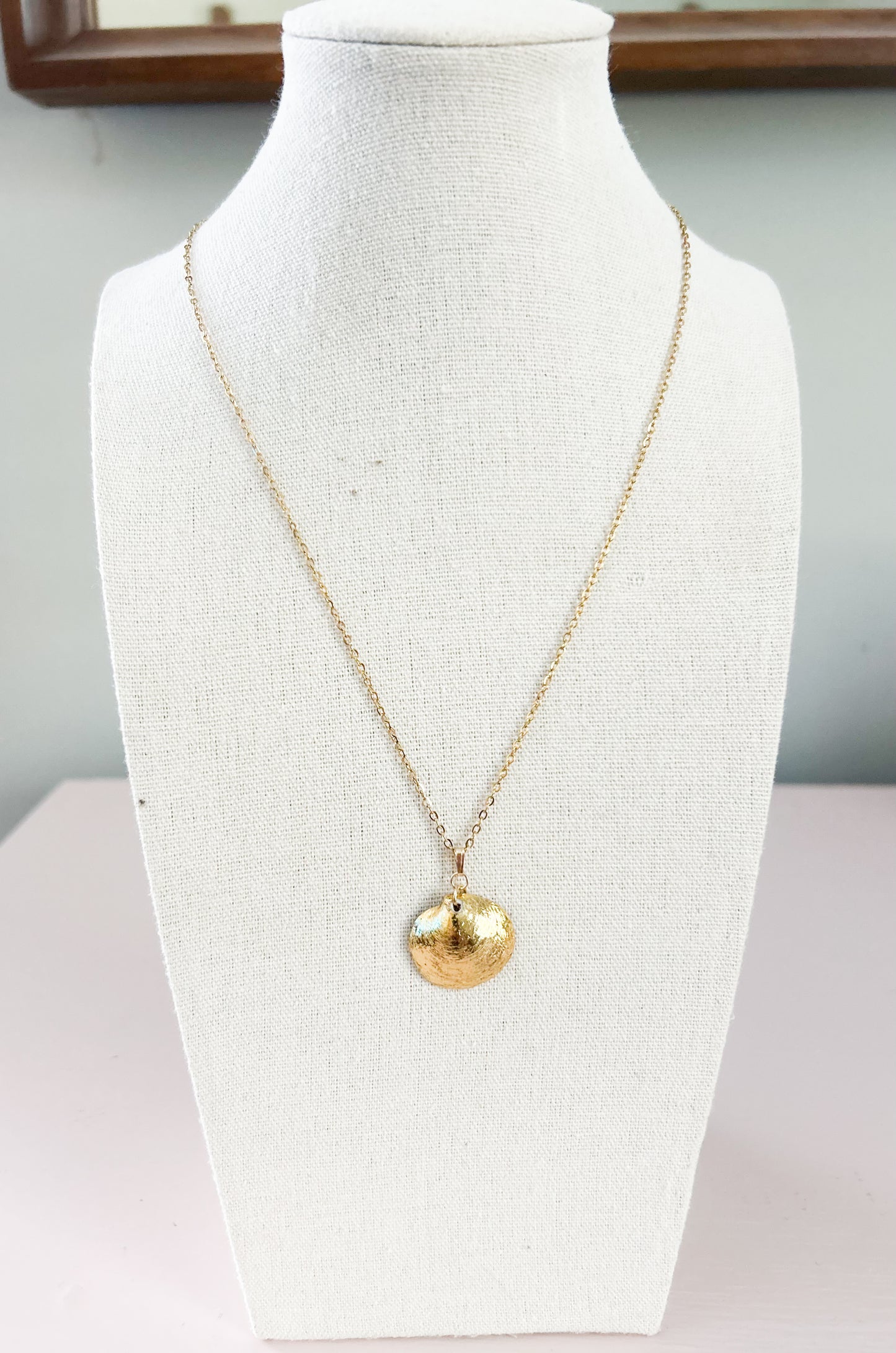 Small Gold Chain Charm Necklace