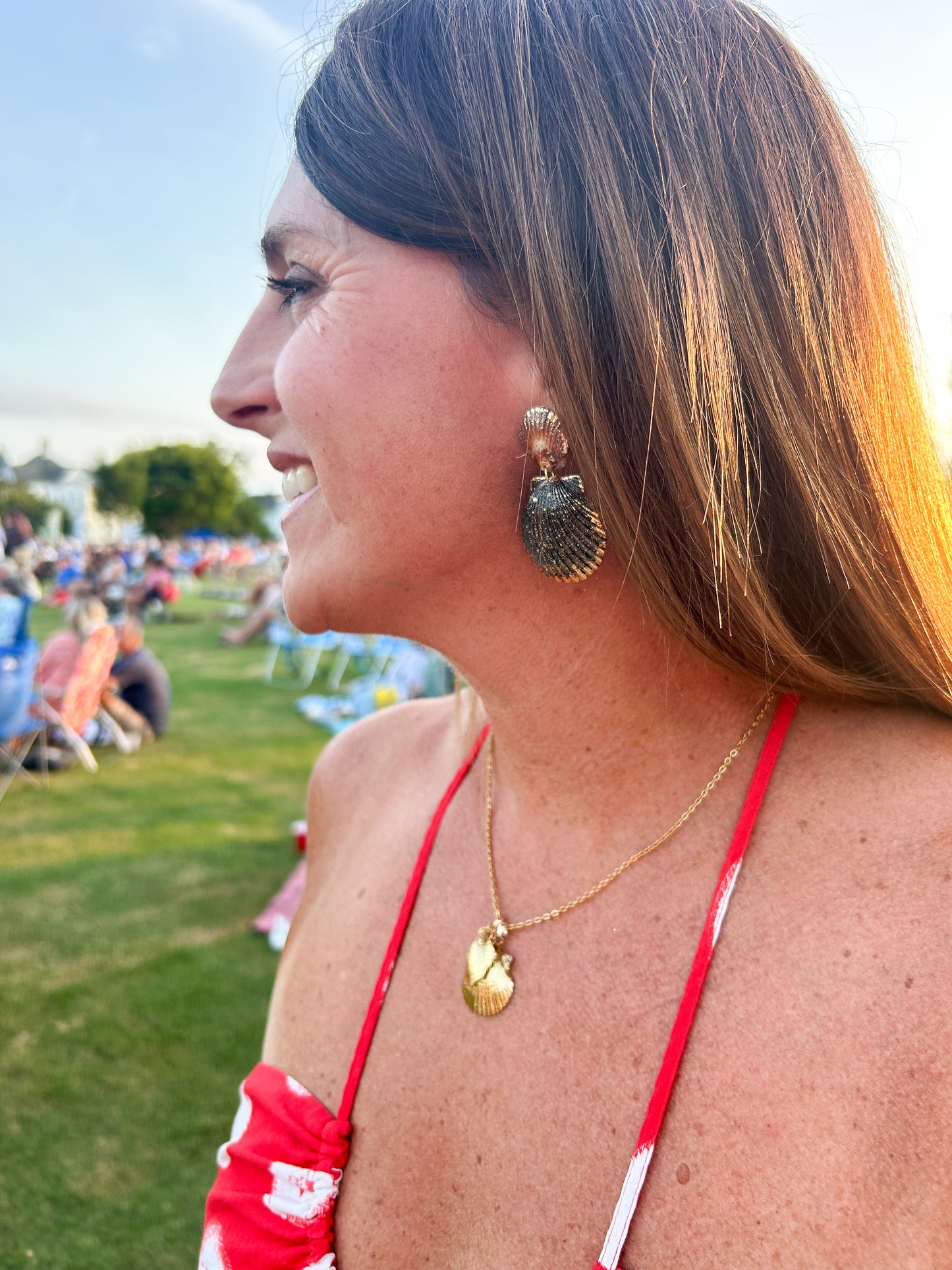 Small Gold Chain Charm Necklace