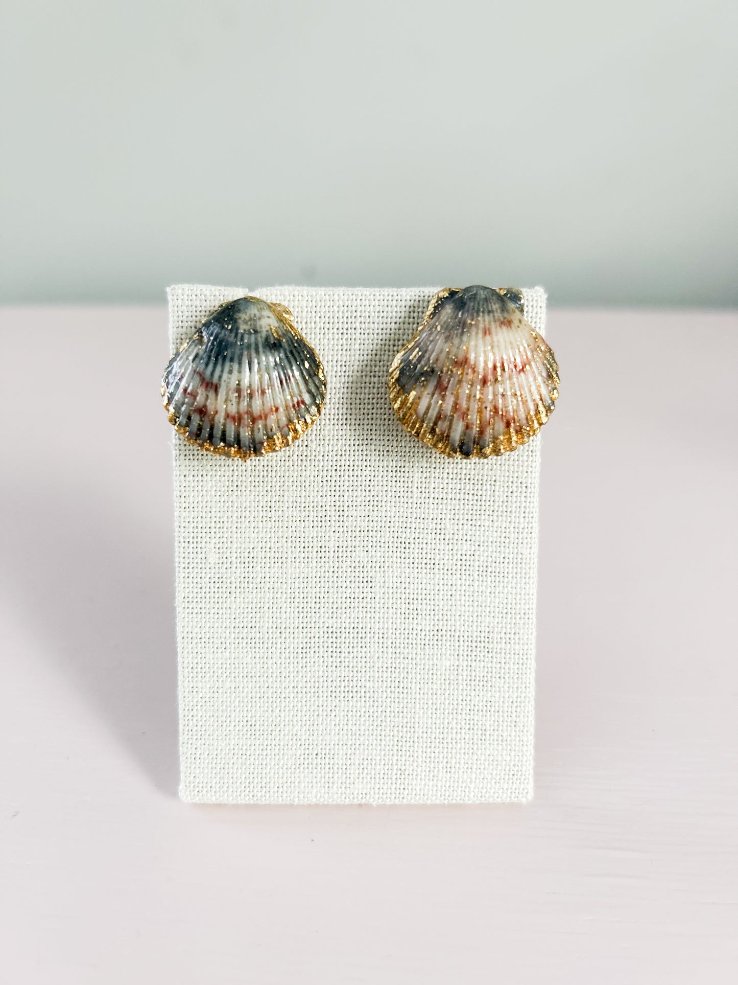 Grey and Red Medium Miss Americana Earrings