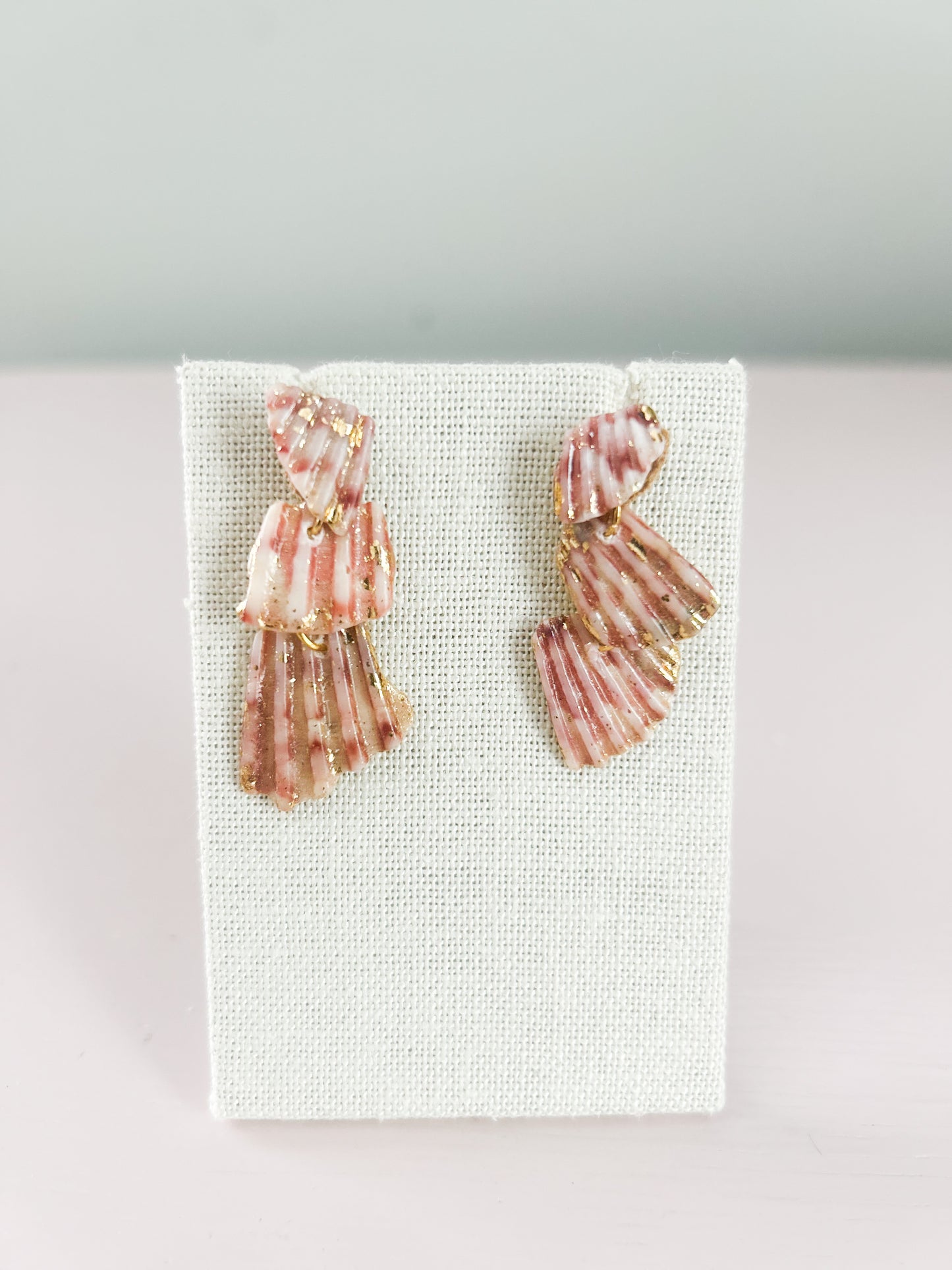 Red and White Love Story Earrings