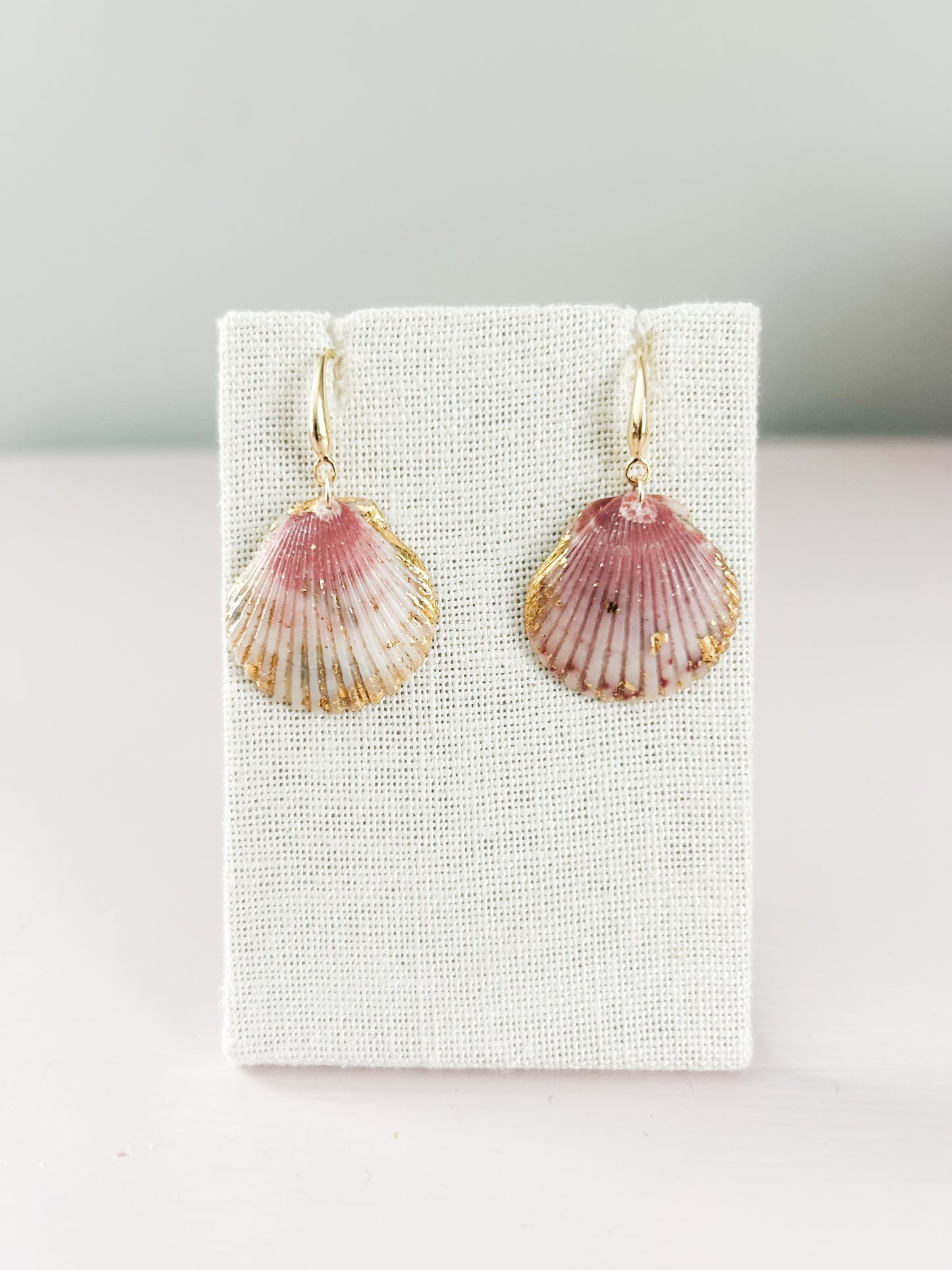 Pink and White Miss Americana Hook Earrings