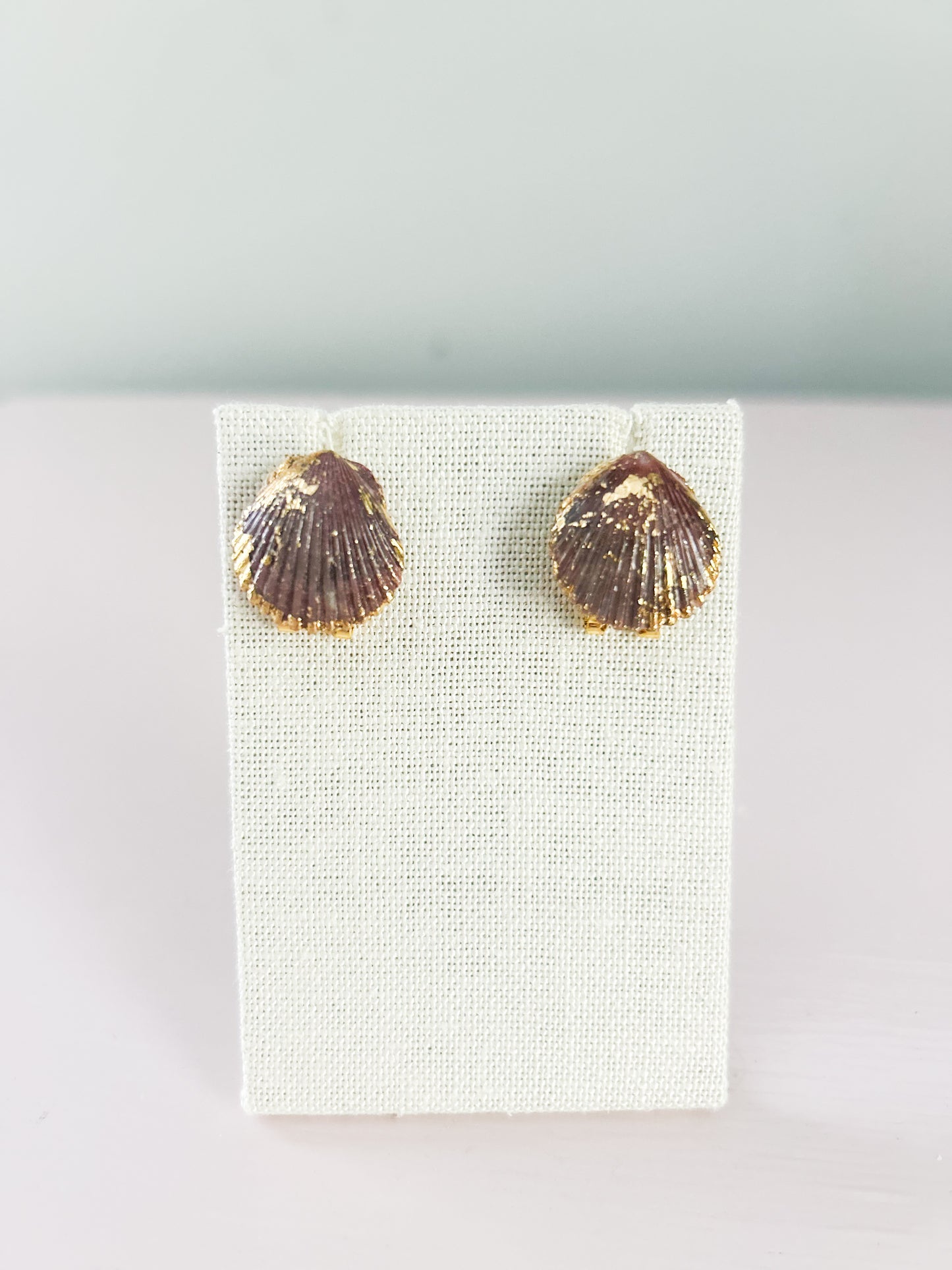 Small Maroon Miss Americana Stud Earrings