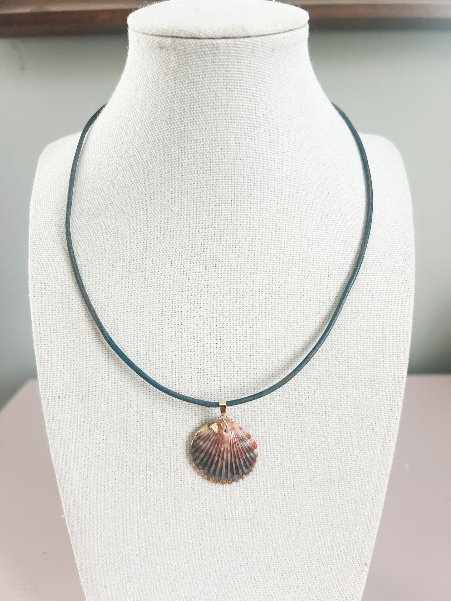 Dark Blue Leather Cord Fate of Ophelia Necklace