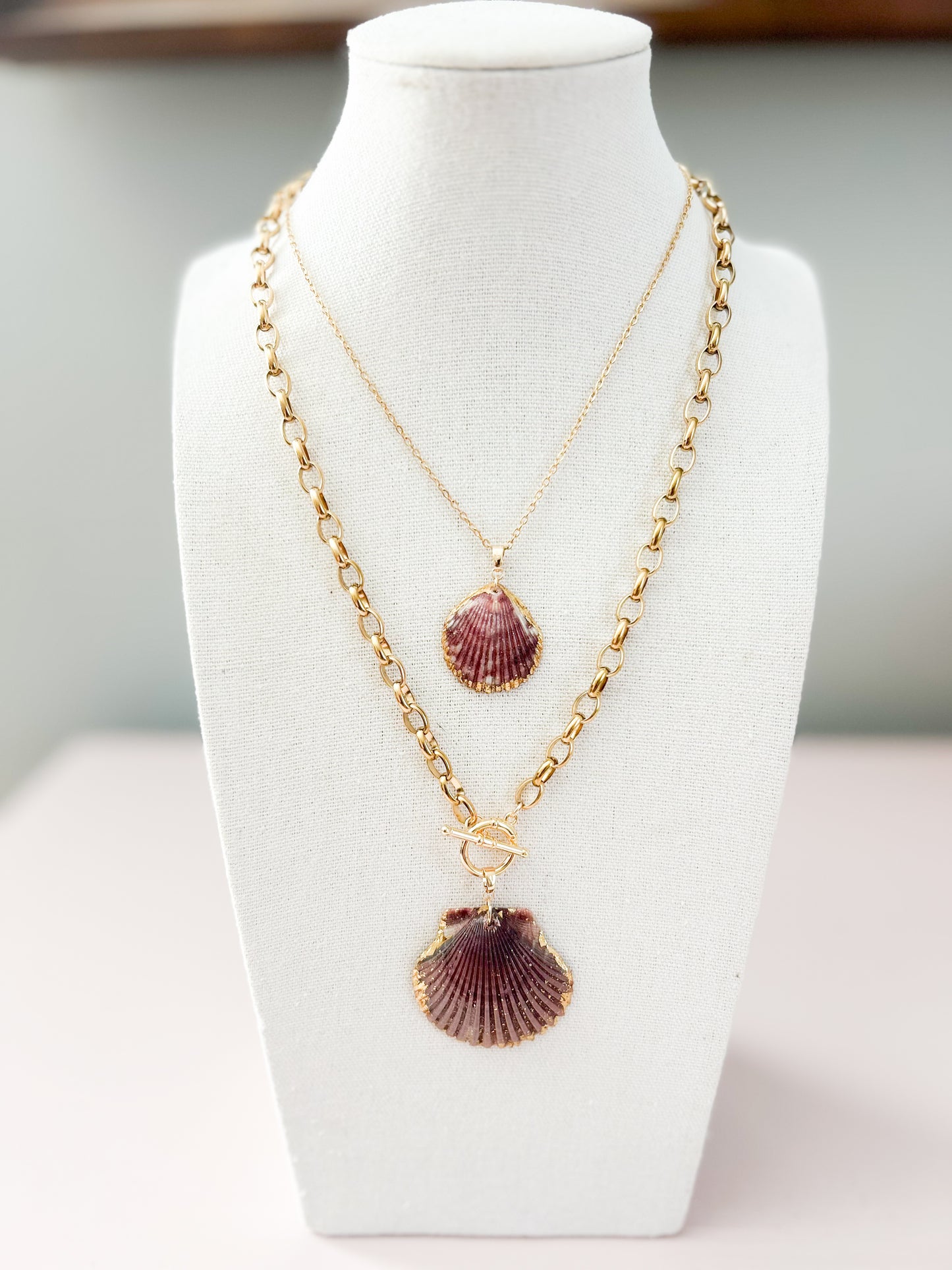 Maroon Mommy and Me Best Day Necklaces