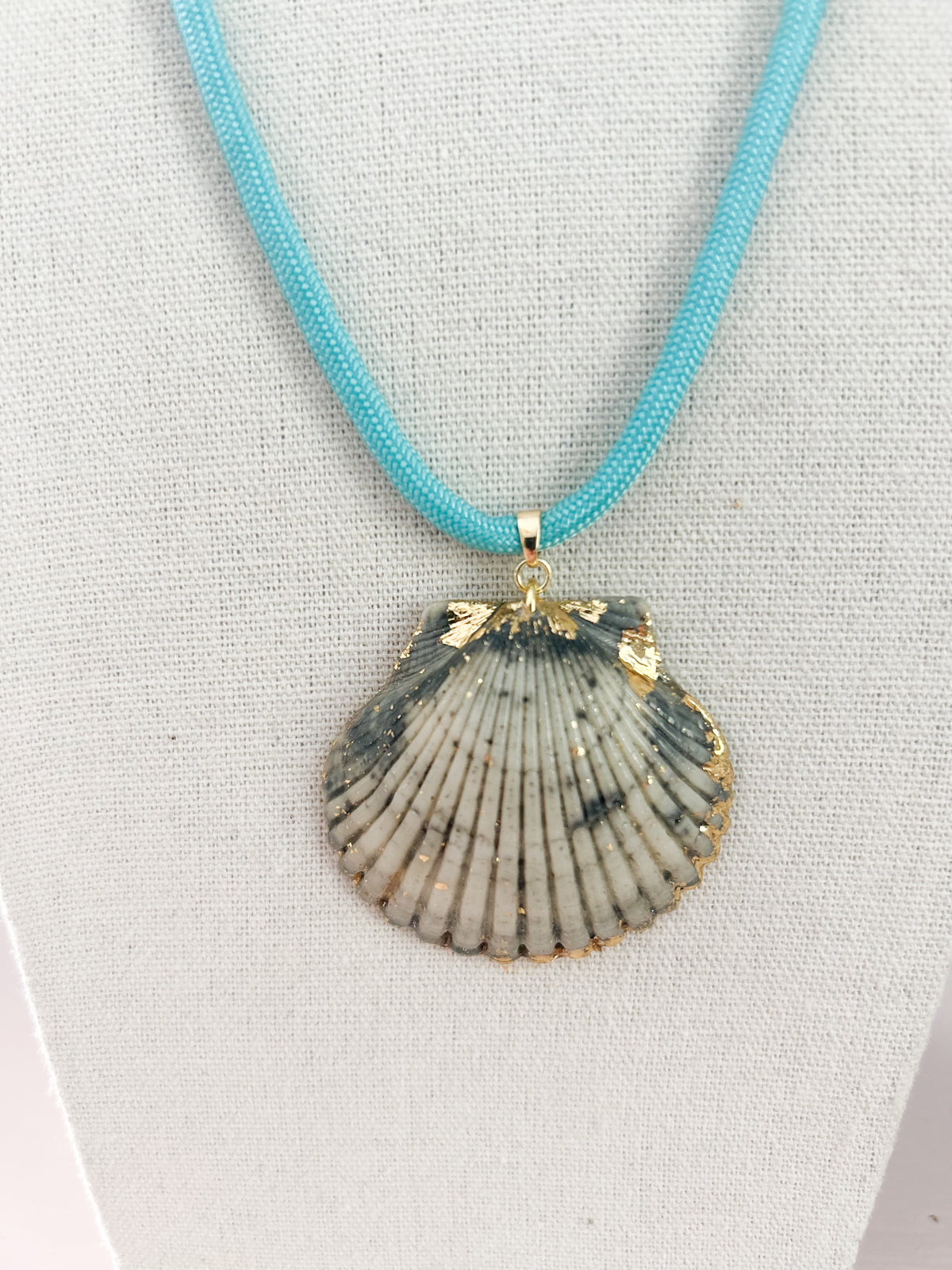 Teal Grey Fate of Ophelia Necklave