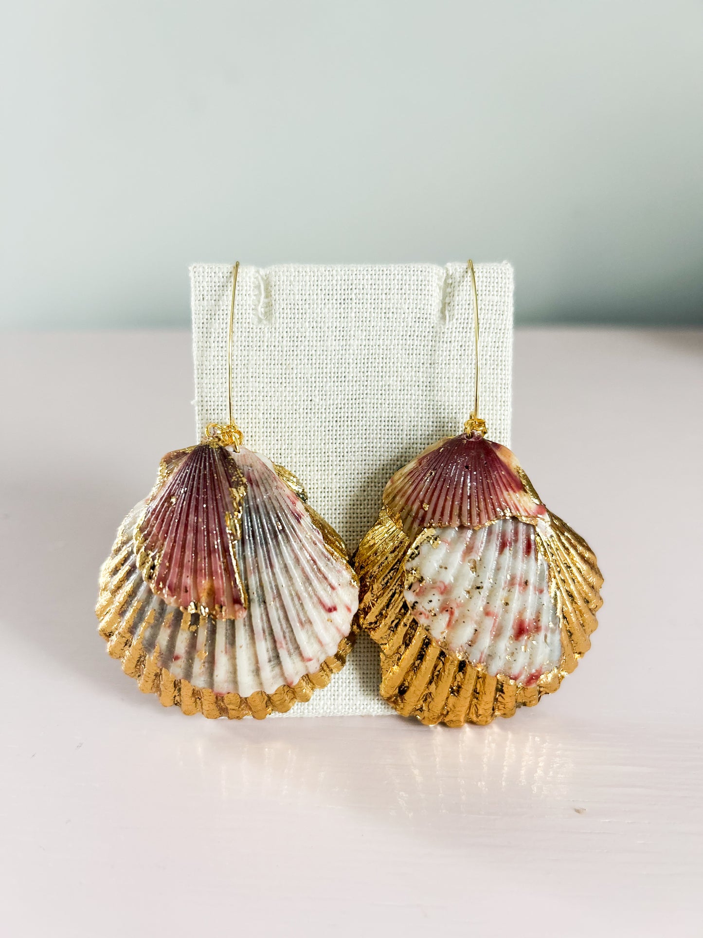 Exile Red, White and Gold Earrings