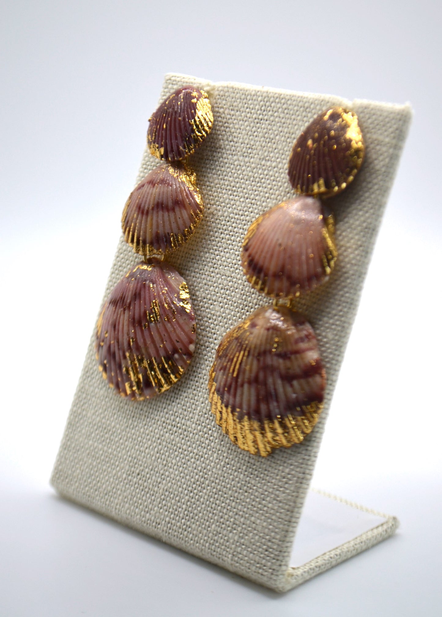 Red and Pink Striped Gorgeous Earrings
