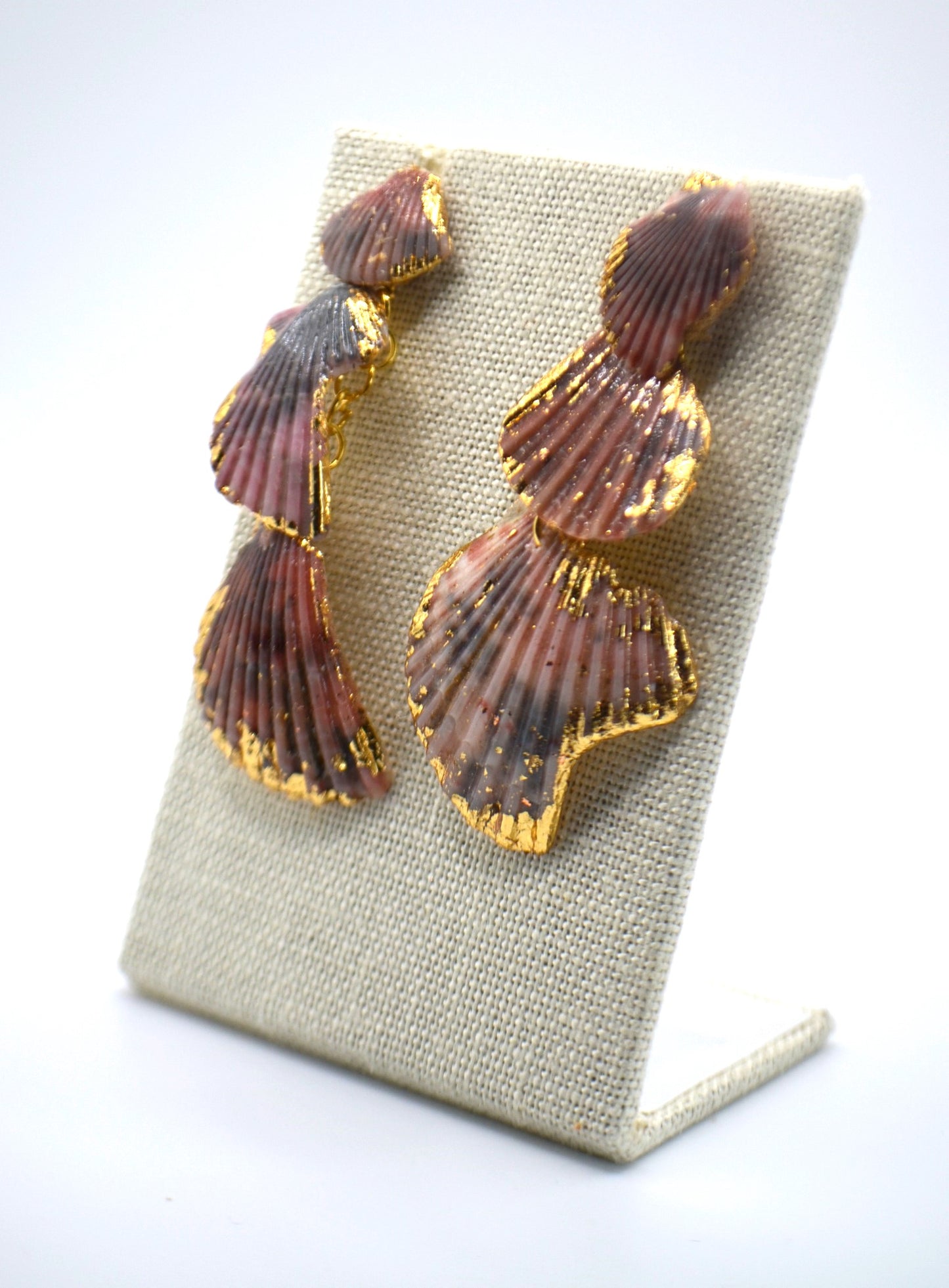 Pink and Grey Medium Love Story Earrings