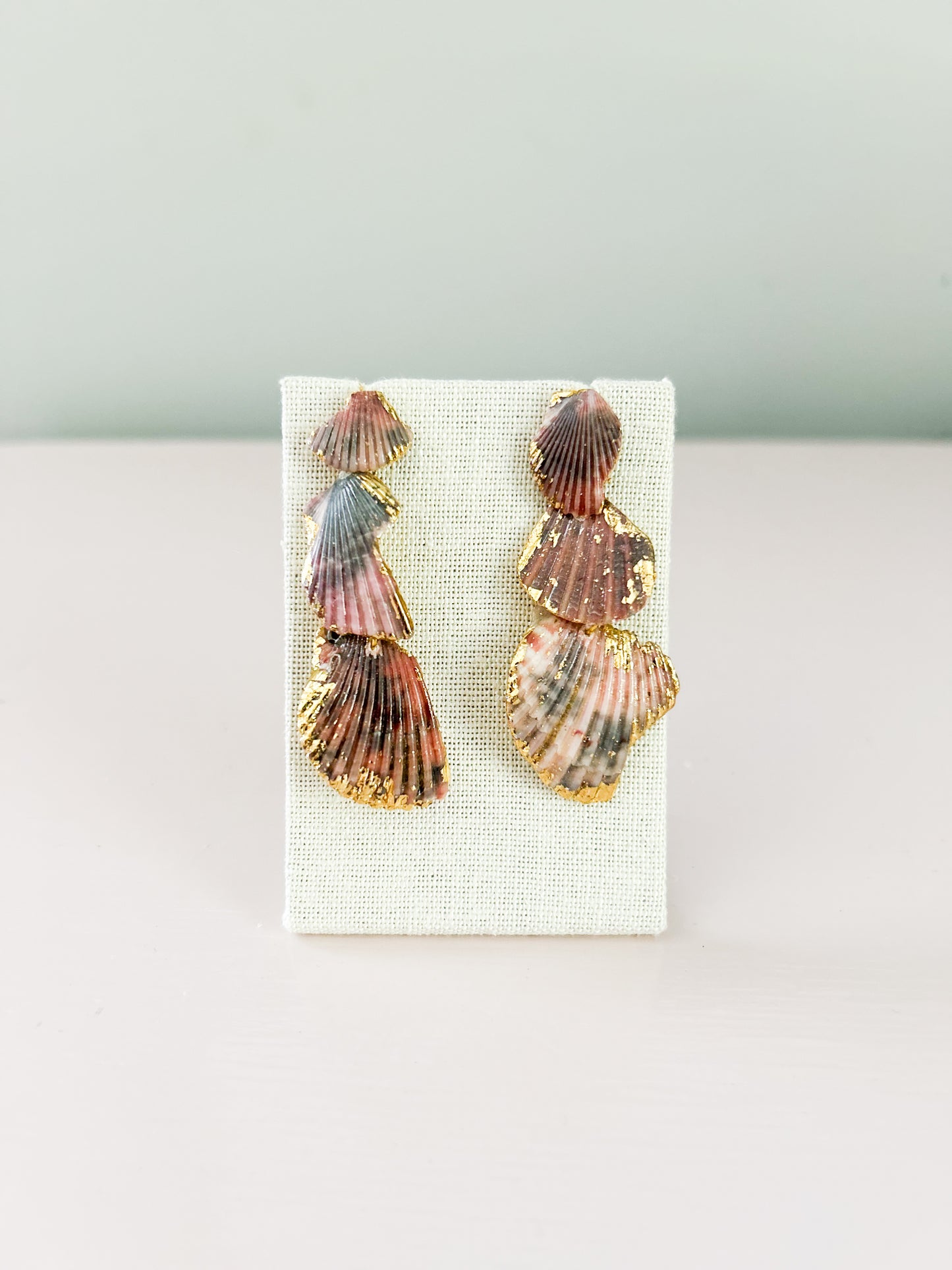 Pink and Grey Medium Love Story Earrings