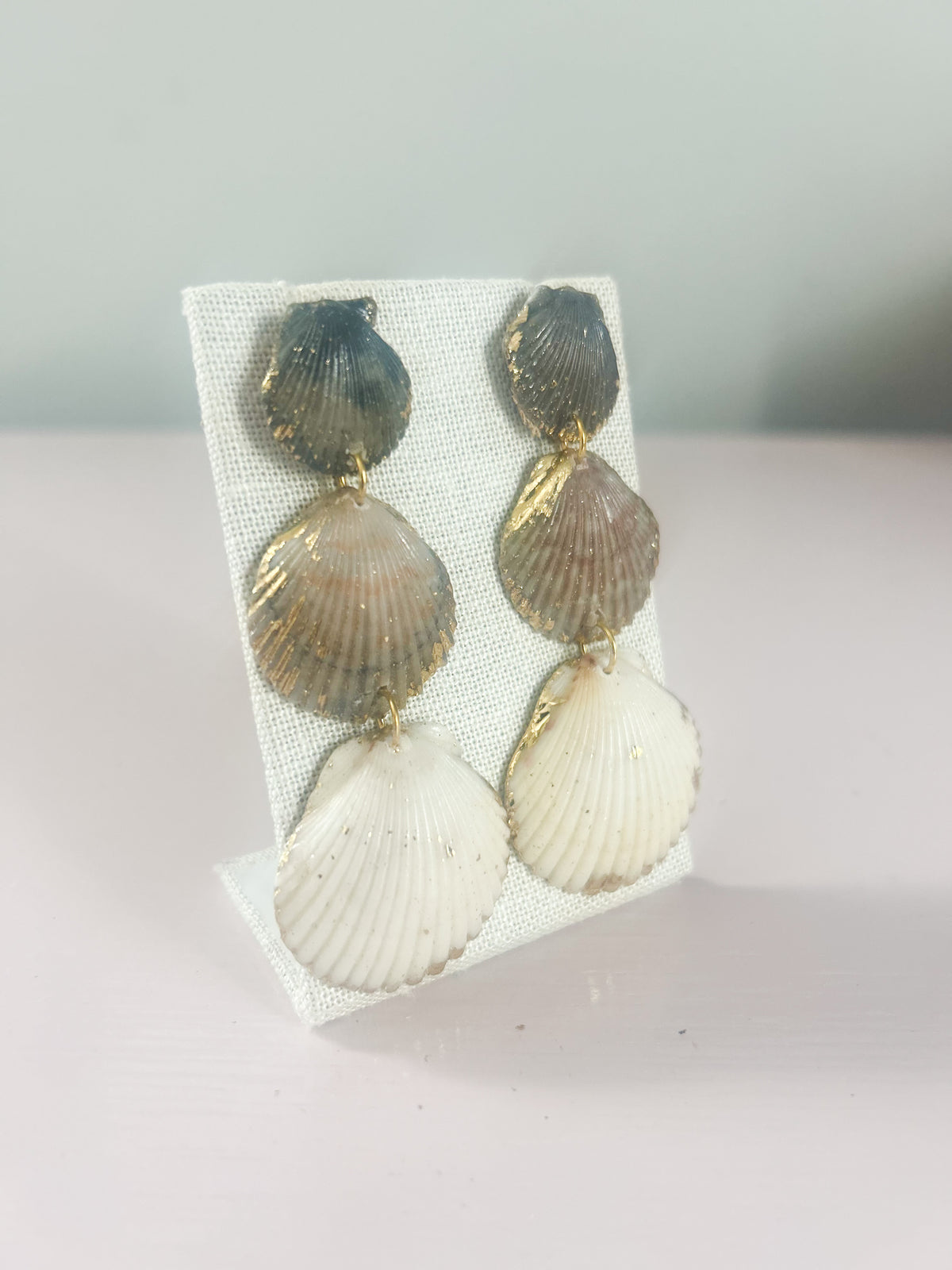 Grey and Orange Gorgeous Earrings