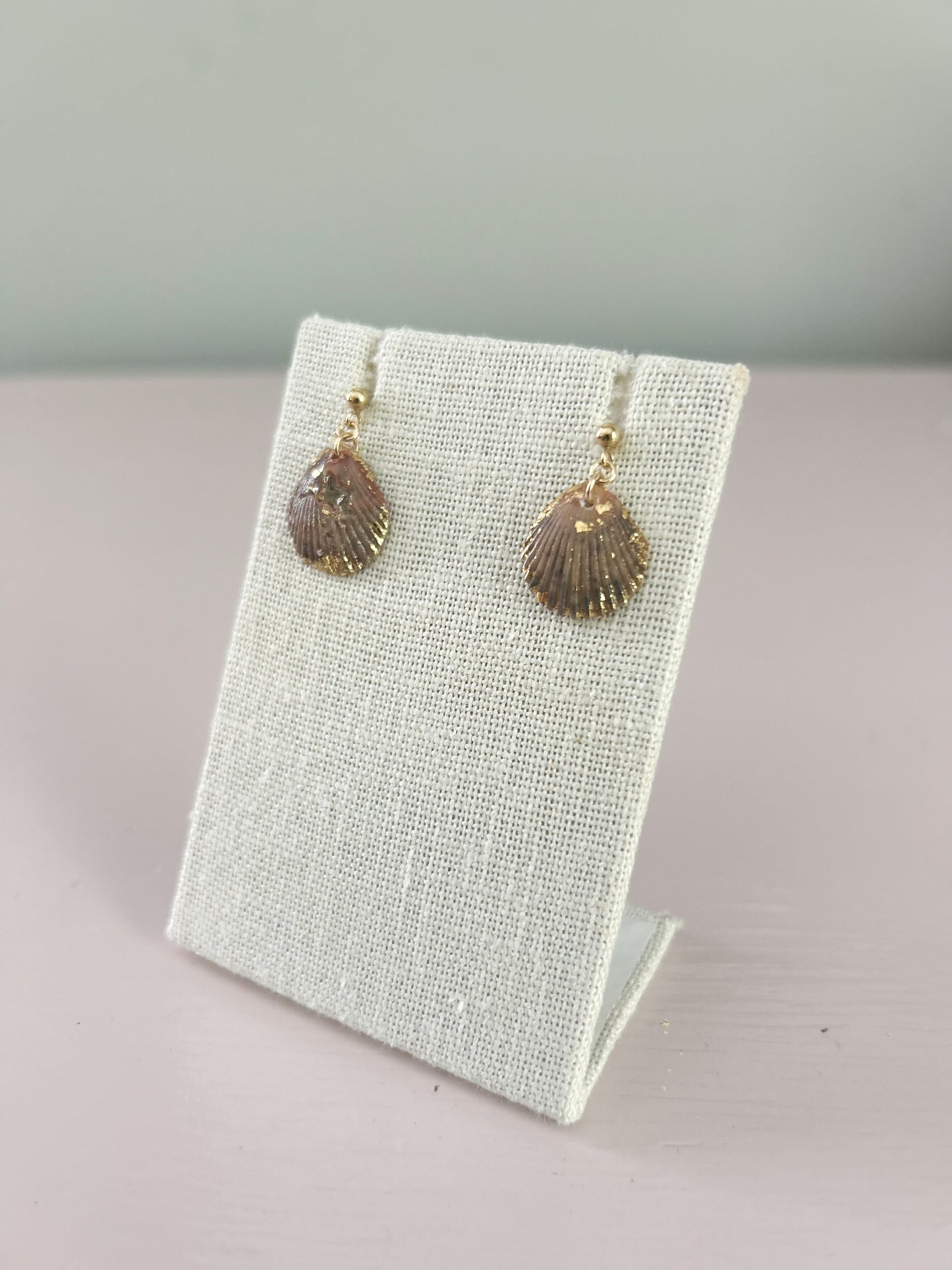 Small Ball Stud Purple and Blue Scallop Miss Americana Earrings