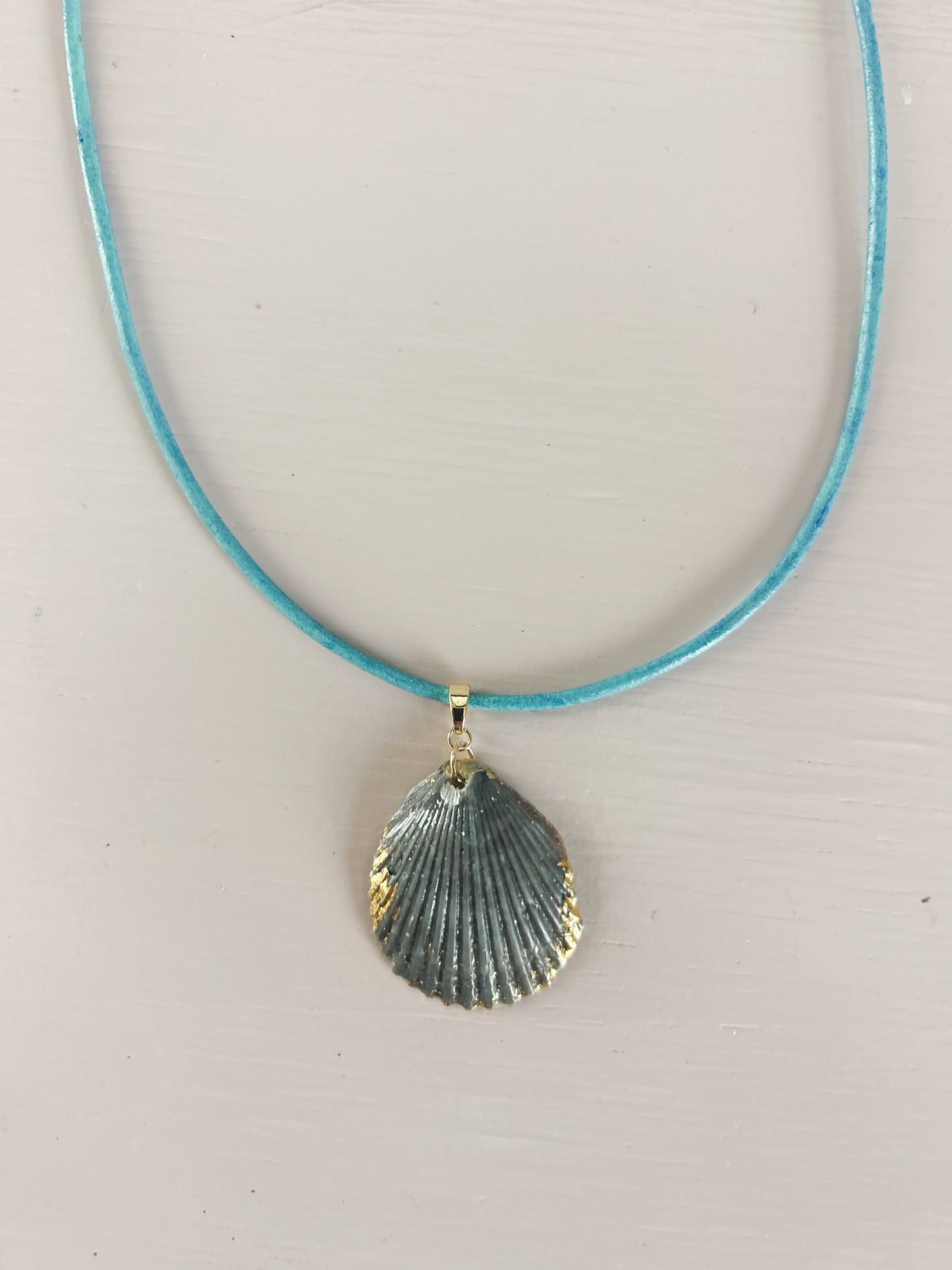 Blue Leather Fate of Ophelia Necklace
