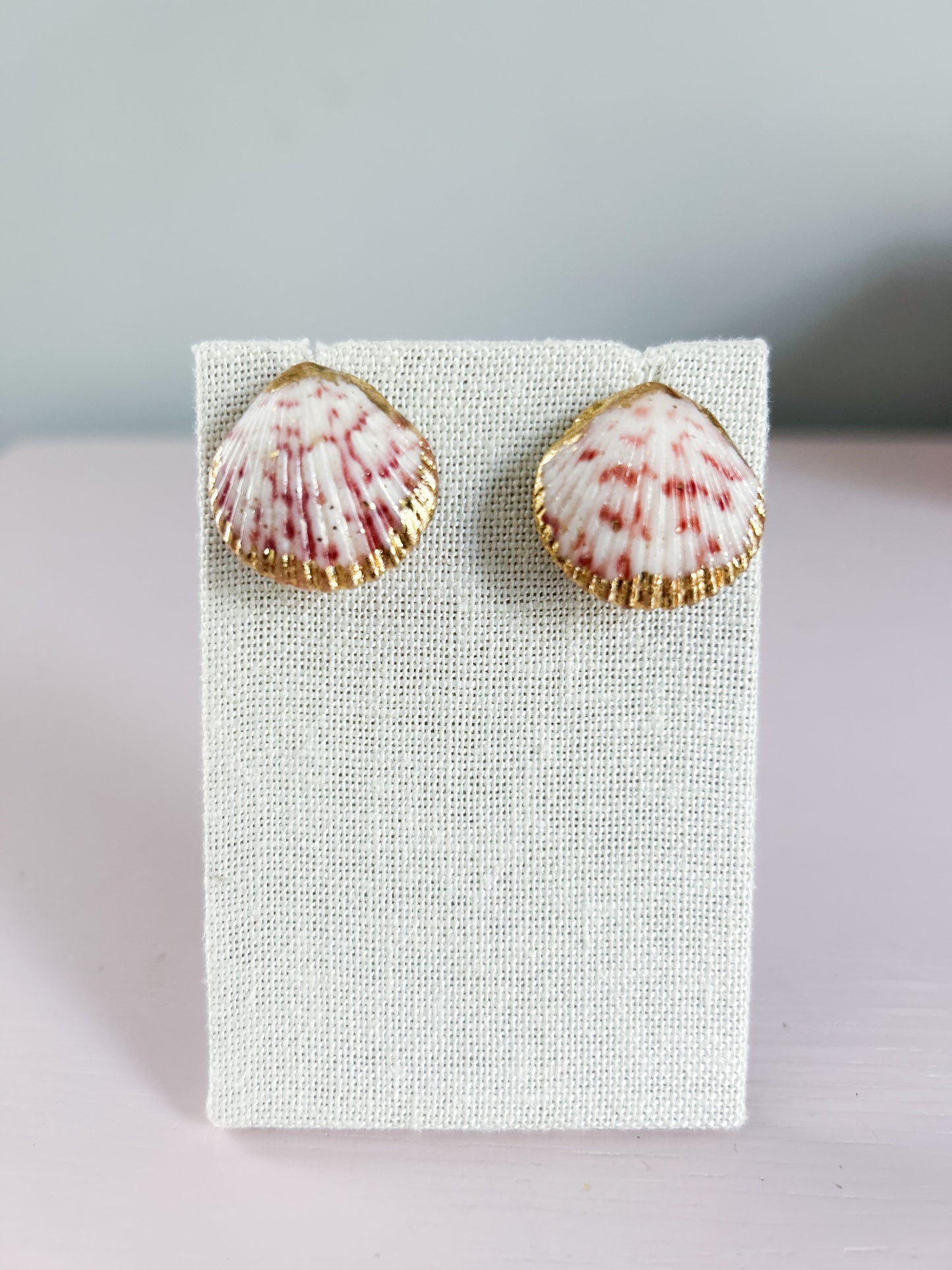 Pink and White Miss Americana Stud Earrings