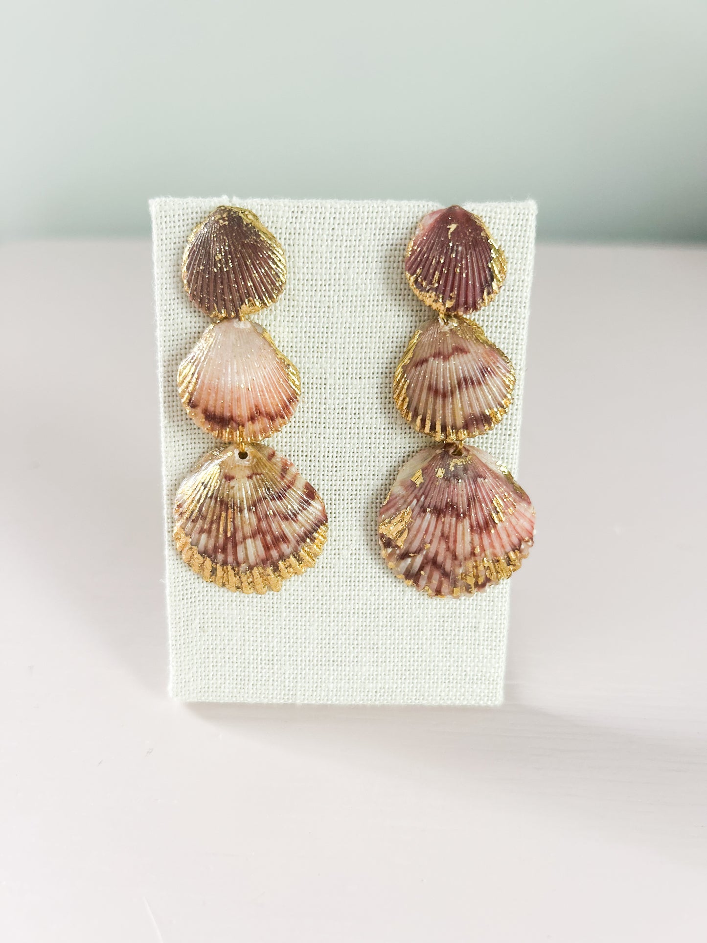 Red and Pink Striped Gorgeous Earrings