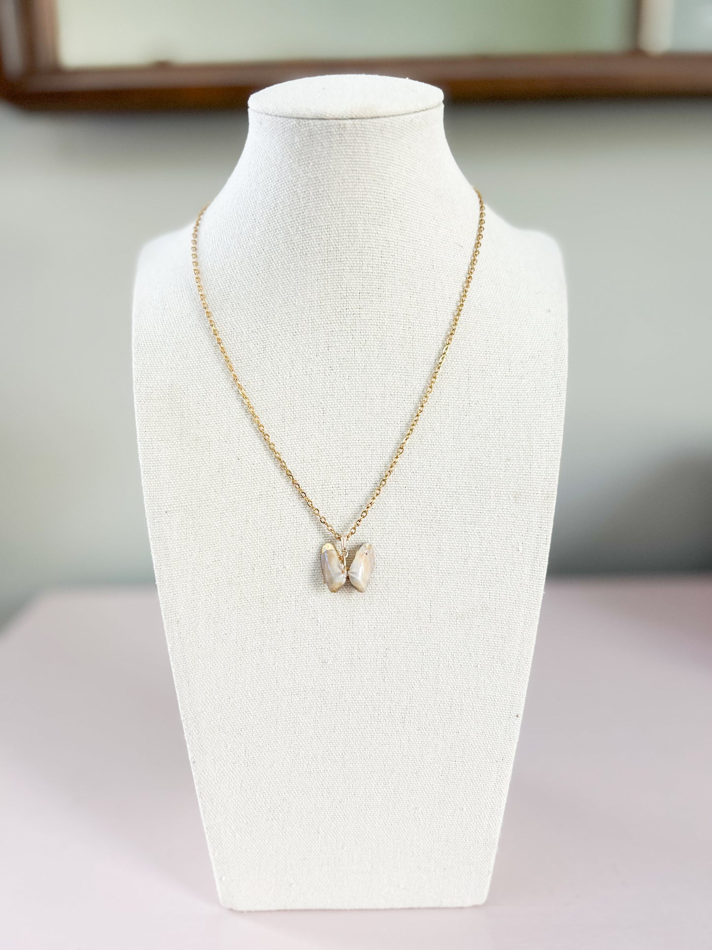 Clam Digger Butterfly Necklace
