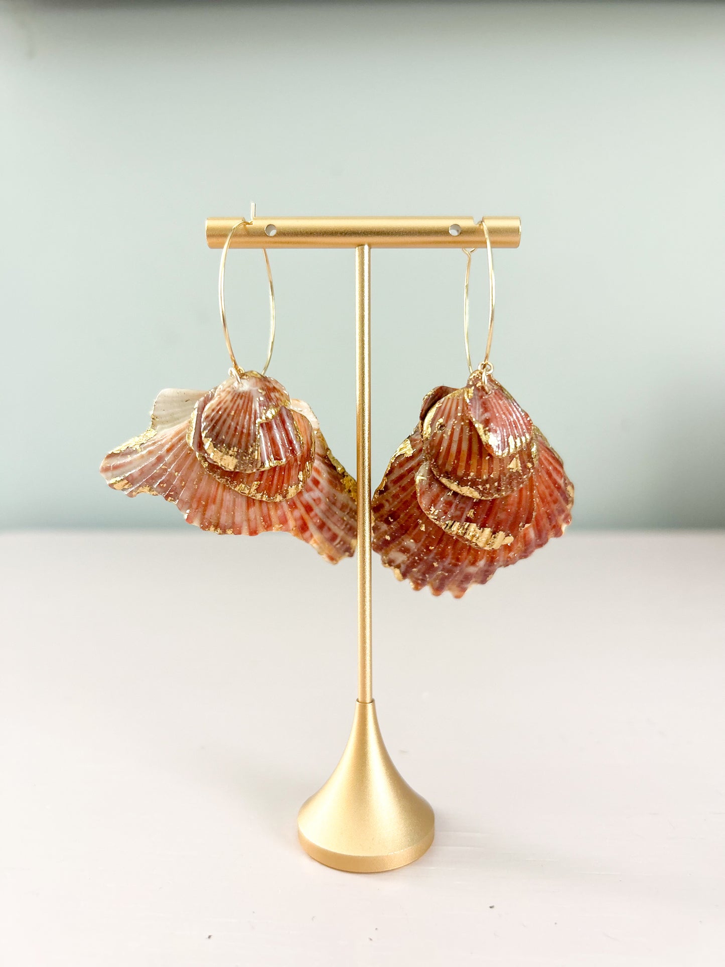 Orange Exile Hoop Earrings