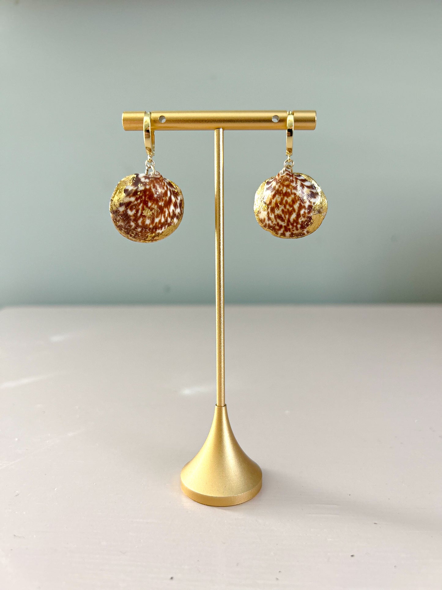 Bittersweet Clam August Huggie Hoops