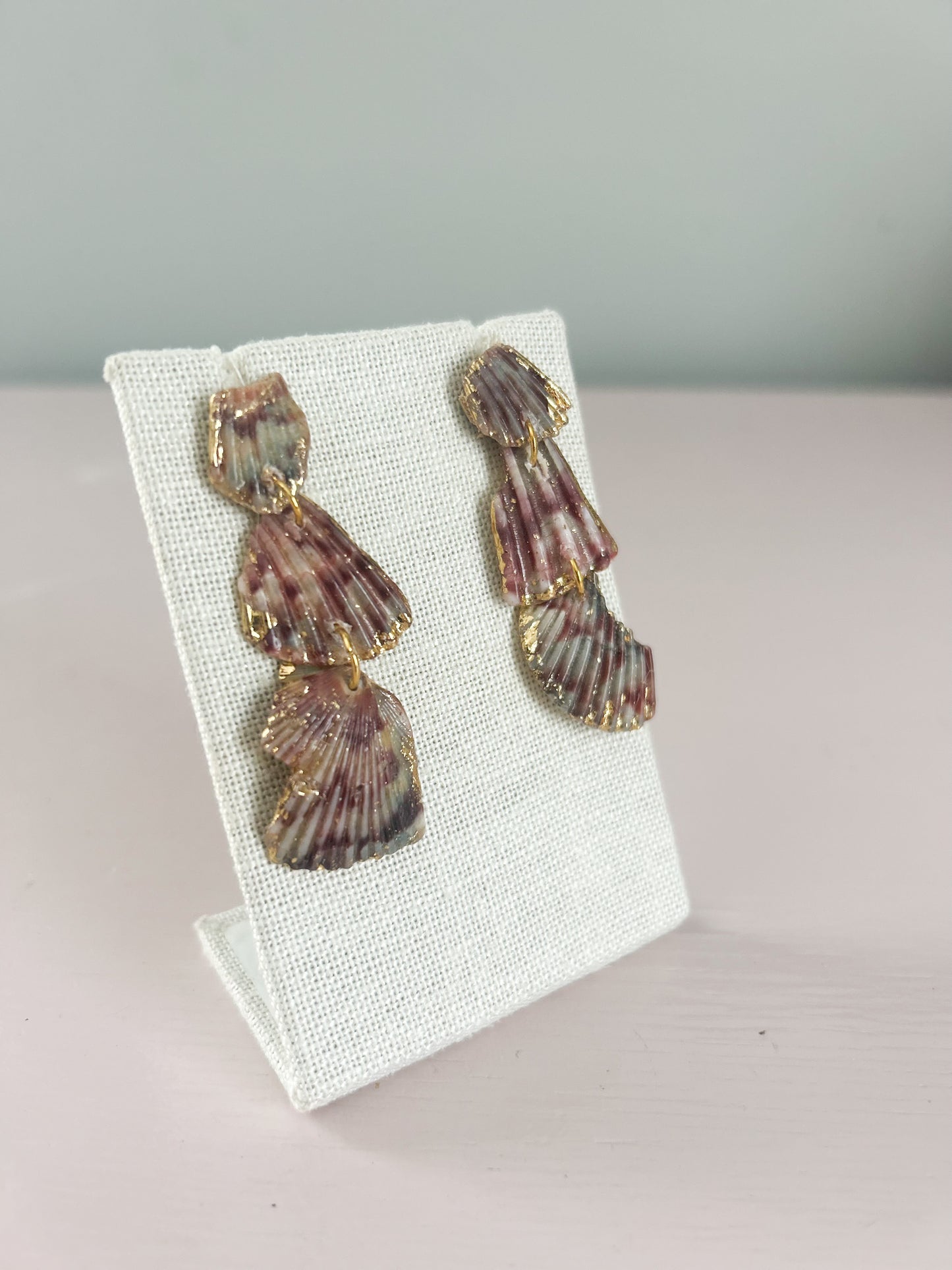 Purple and Grey Love Story Earrings