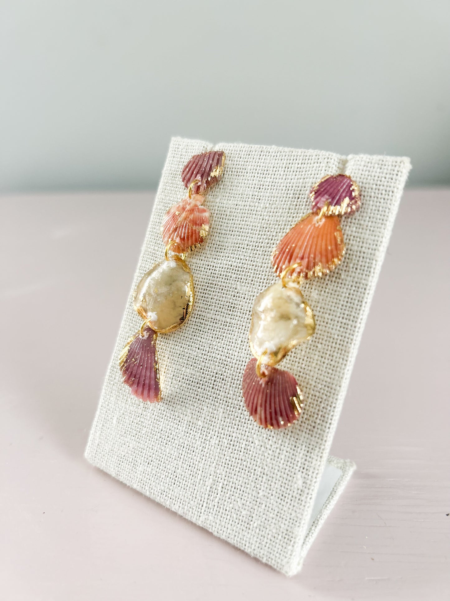Orange and Pink All Too Well Stud Dangles