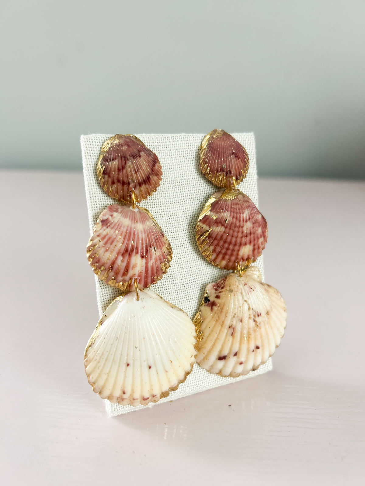 Cream and Red Gorgeous Earrings