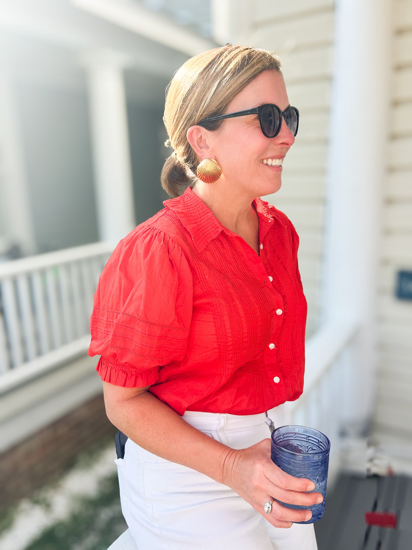 Miss Americana Gold Leaf Earrings