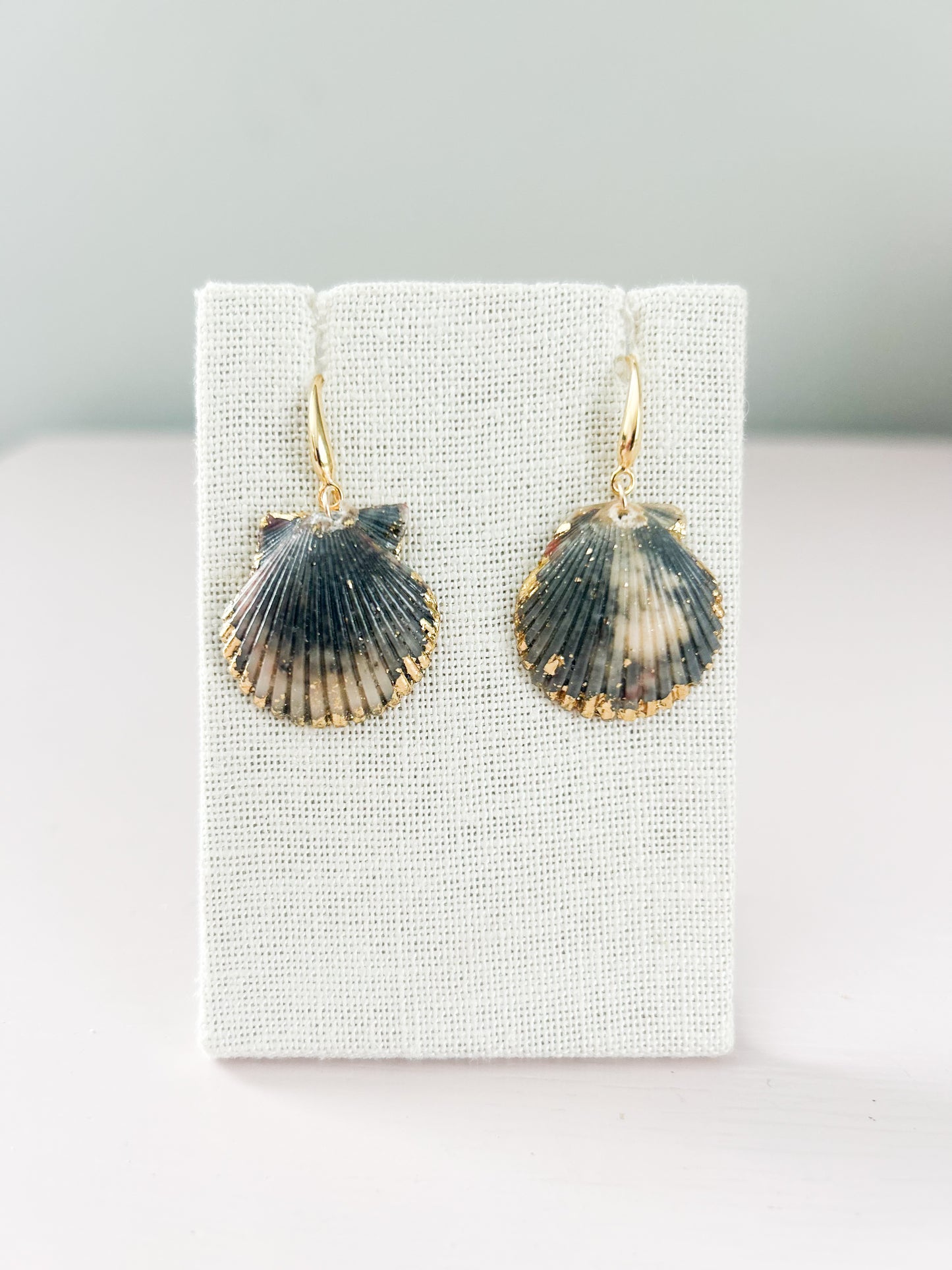 Blue and White Miss Americana Hook Earrings