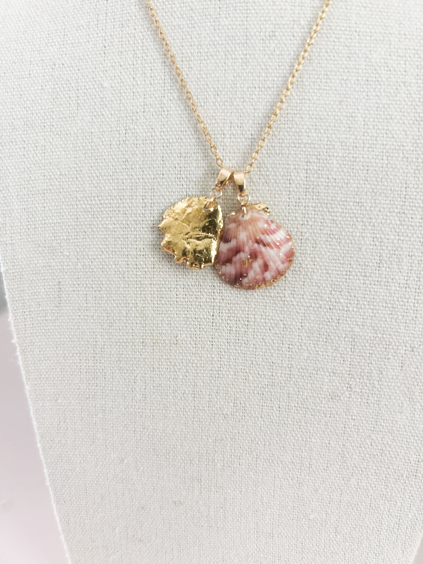 Two Shell Scallop Call It What You Want Necklace