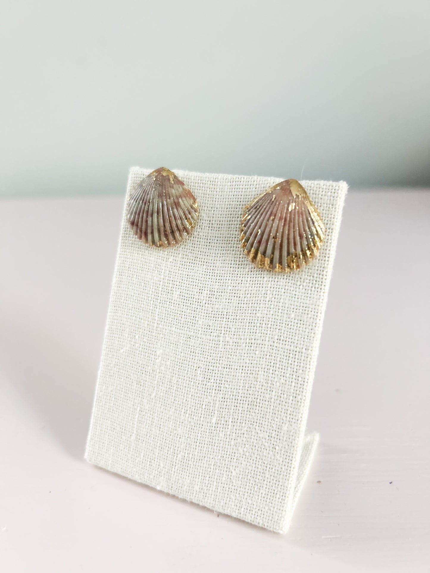 Grey Tiger Striped Miss Americana Studs