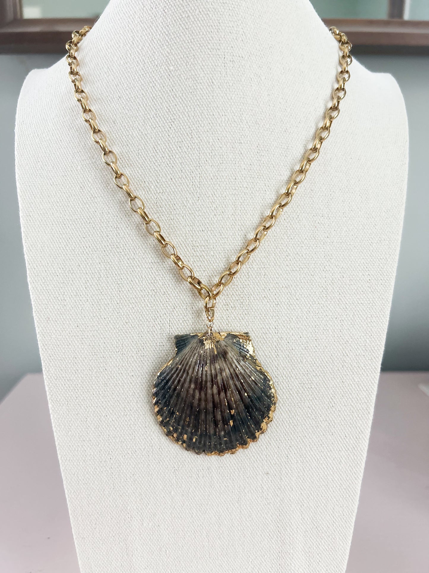 Brown Scallop Chain Call It What You Want Necklace