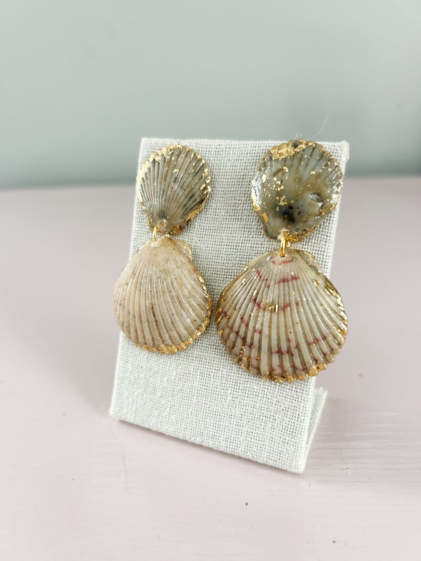 Yellow and Cream Invisible String Earrings