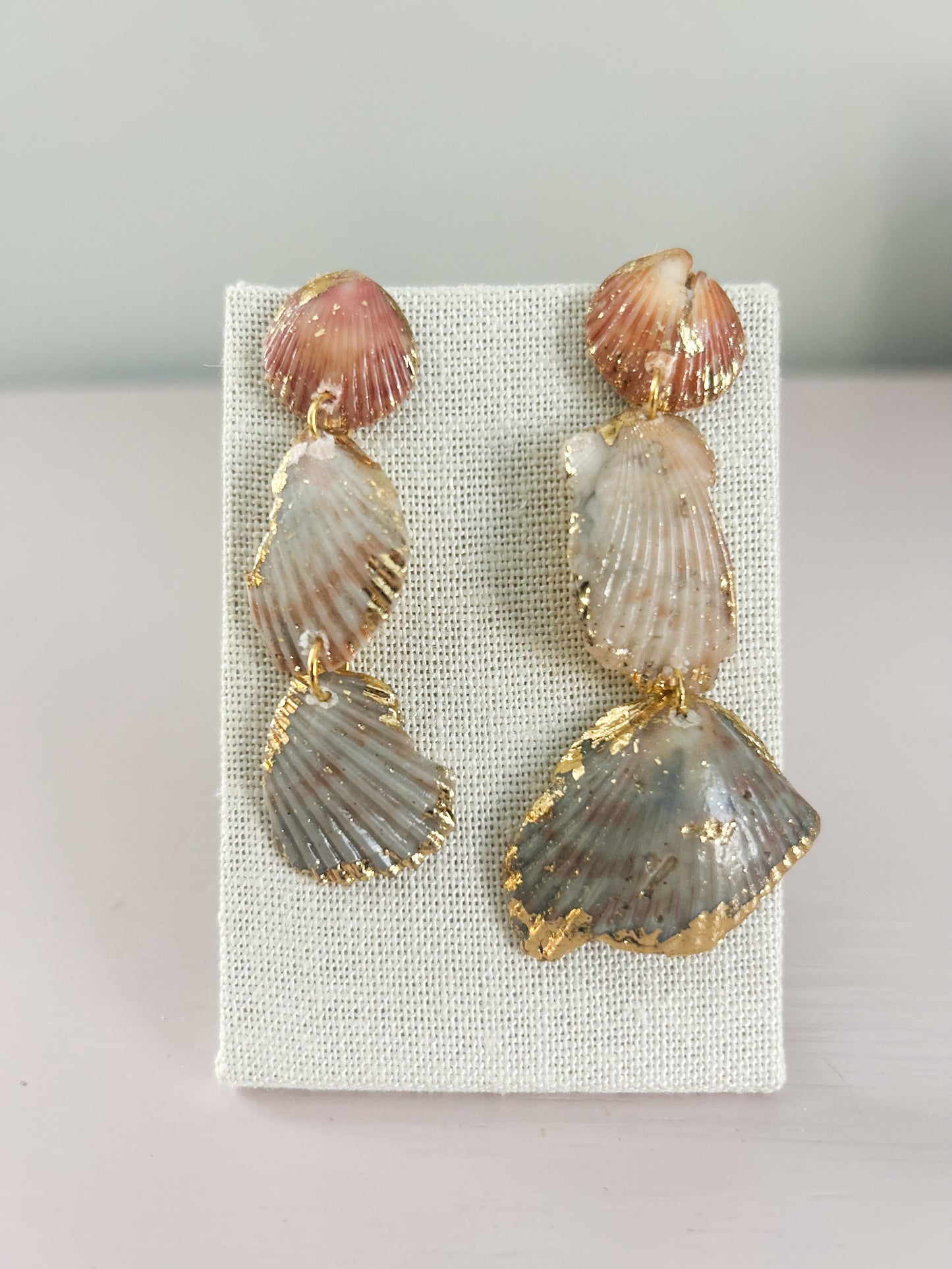 Grey and Orange Love Story Earrings