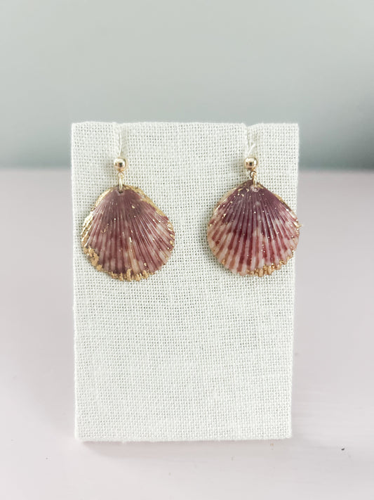 Purple and White Miss Americana Ball Stud Earrings