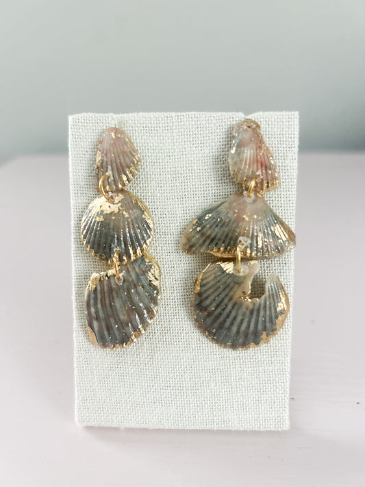 Grey and Orange Love Story Earrings