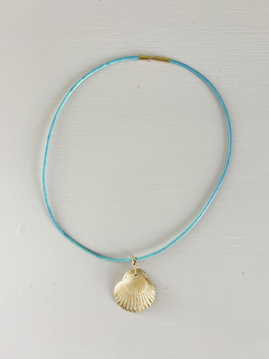 Blue Leather Fate of Ophelia Necklace
