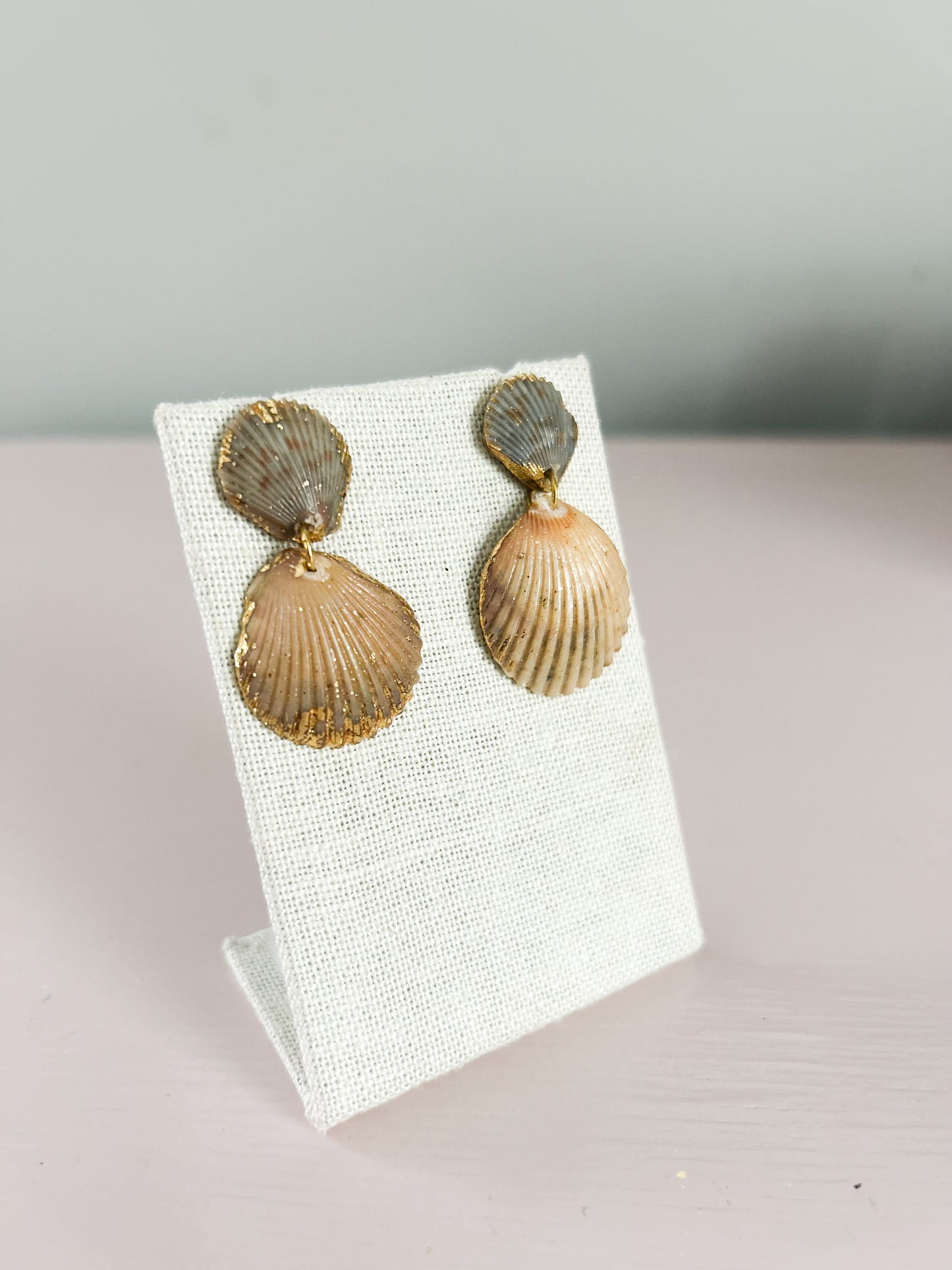 Grey and Yellow Invisible String Earrings
