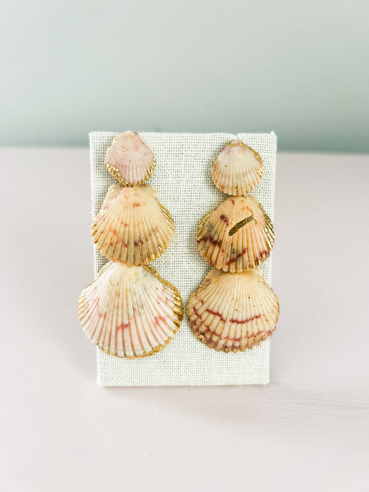 Cream and Red Gorgeous Earrings