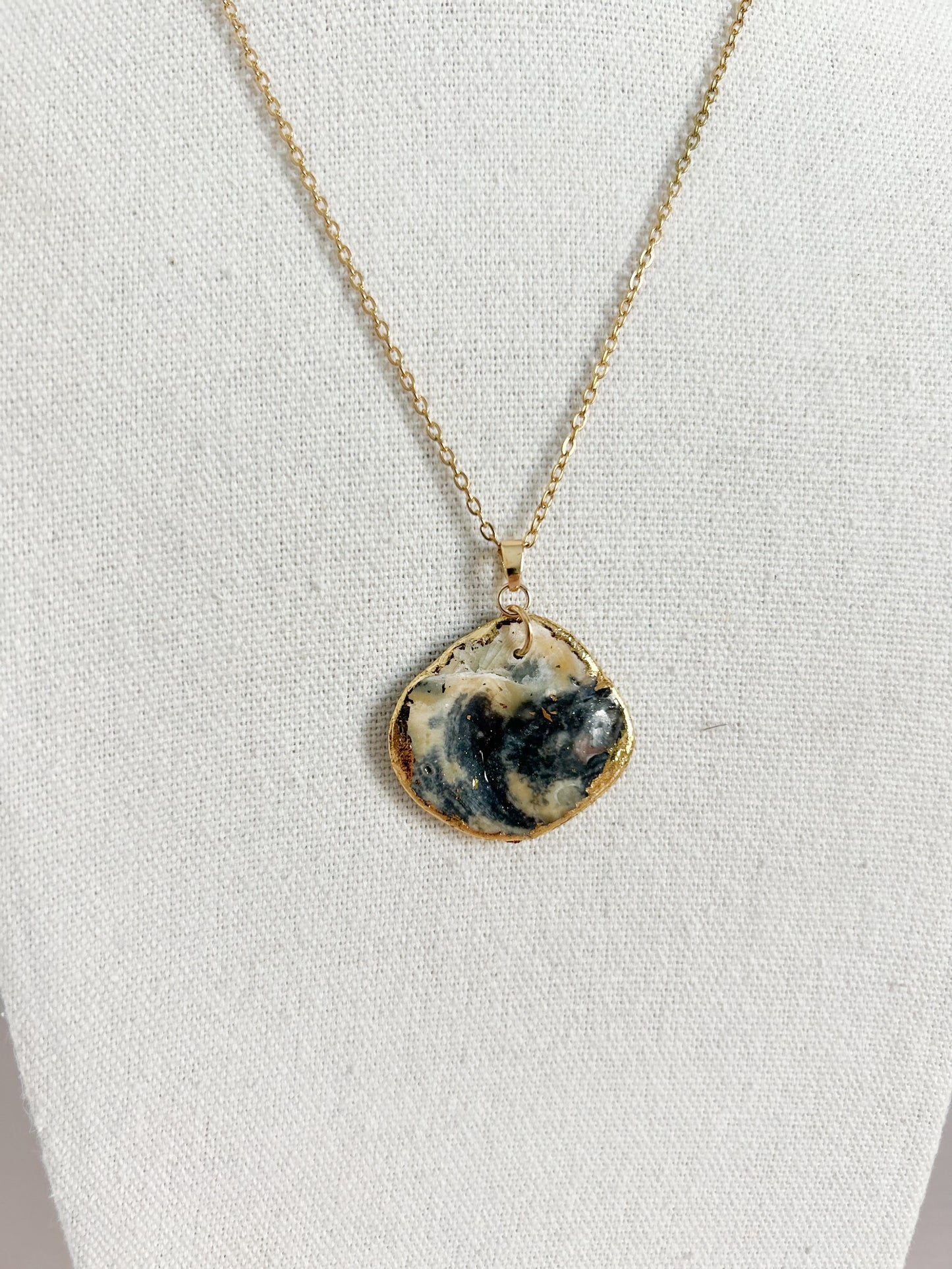 Flat Pearlized Shell Call It What You Want Necklace