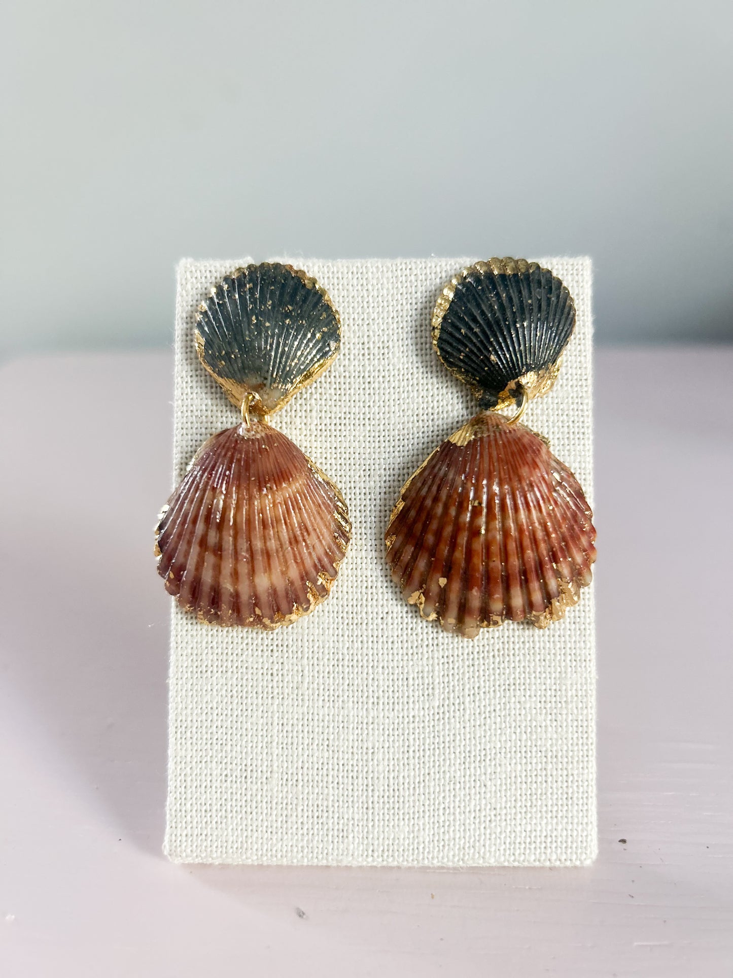 Black and Brown Invisible String Earrings
