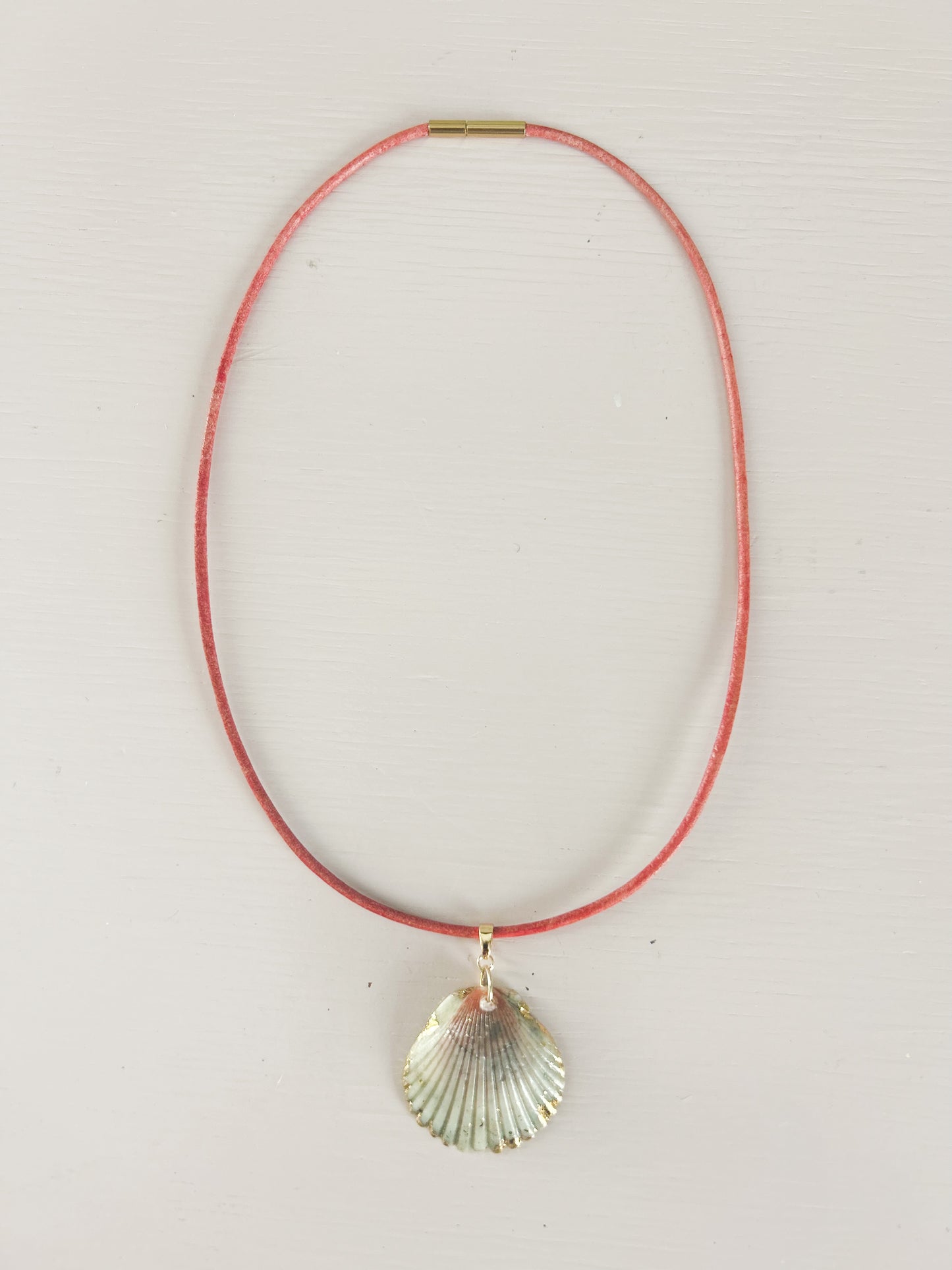Red Leather Fate of Ophelia Necklace