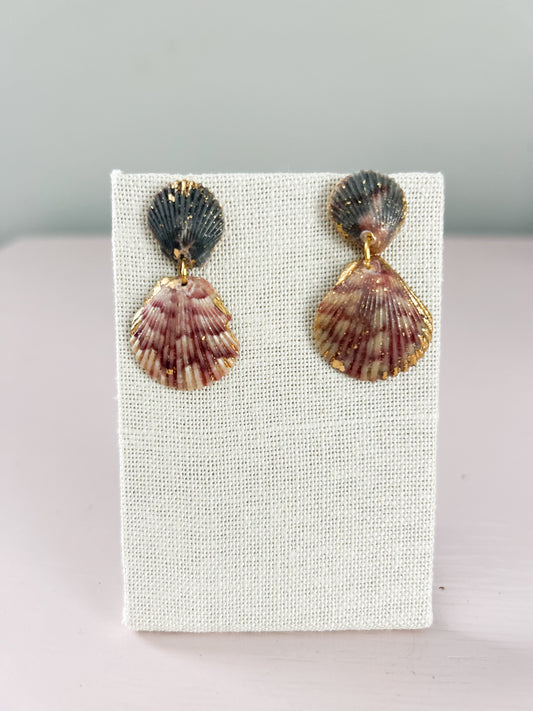 Red and Blue Invisible String Earrings